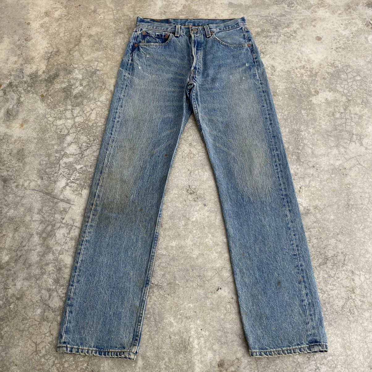 Levi's Vintage Levis 501 Faded Stonewashed Blue Distressed Jeans Size US 30 / EU 46 - 1 Thumbnail