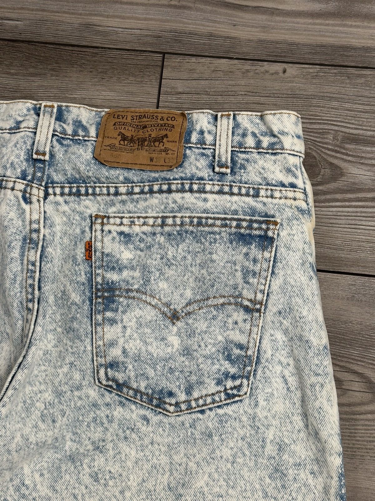 Levi's Vintage 90’s Acid Wash Levis Orange Tab Jeans Size US 37 - 3 Thumbnail