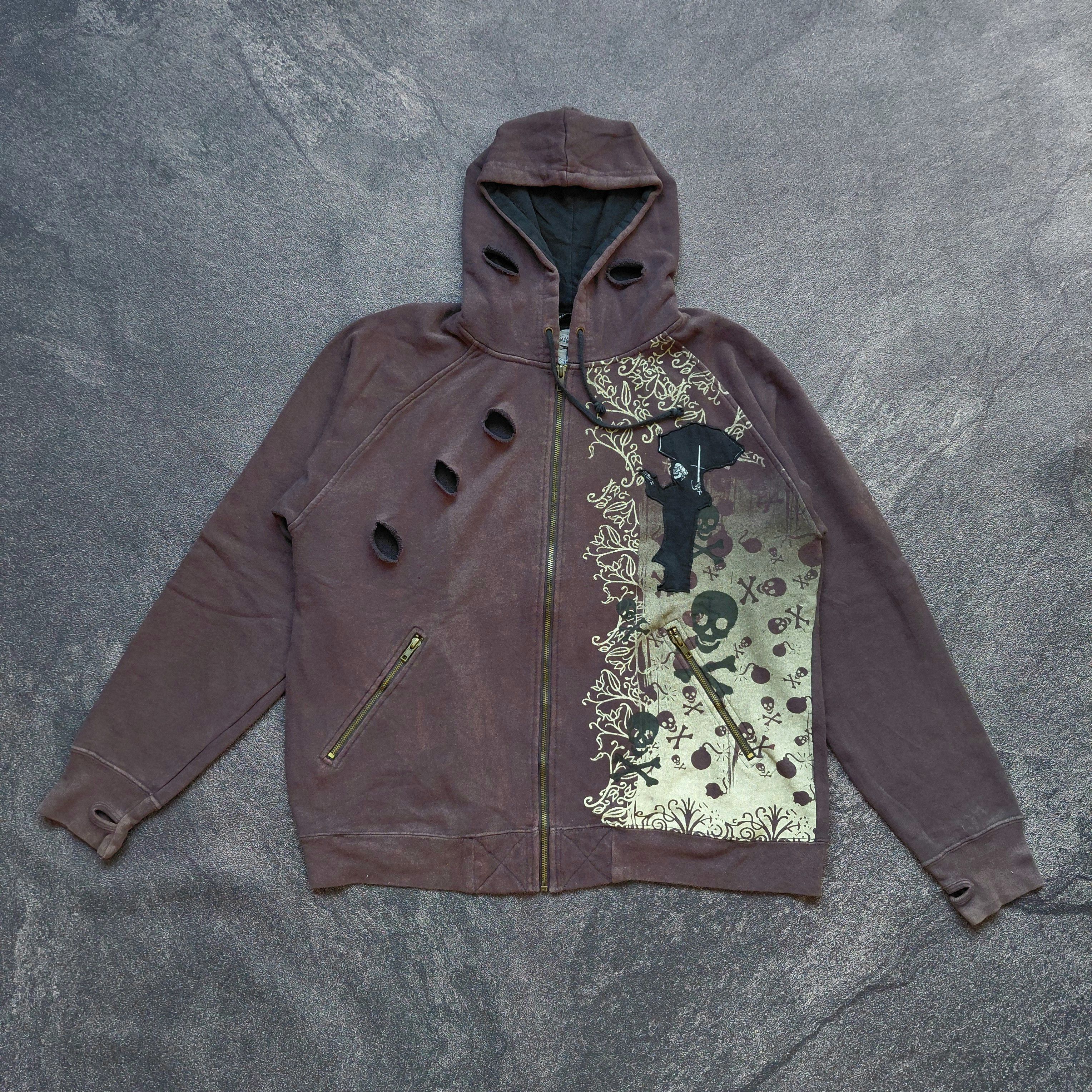 Japanese Brand Distressed Dragon Rock & Roll Vision Hoodie Size US L / EU 52-54 / 3 - 1 Thumbnail
