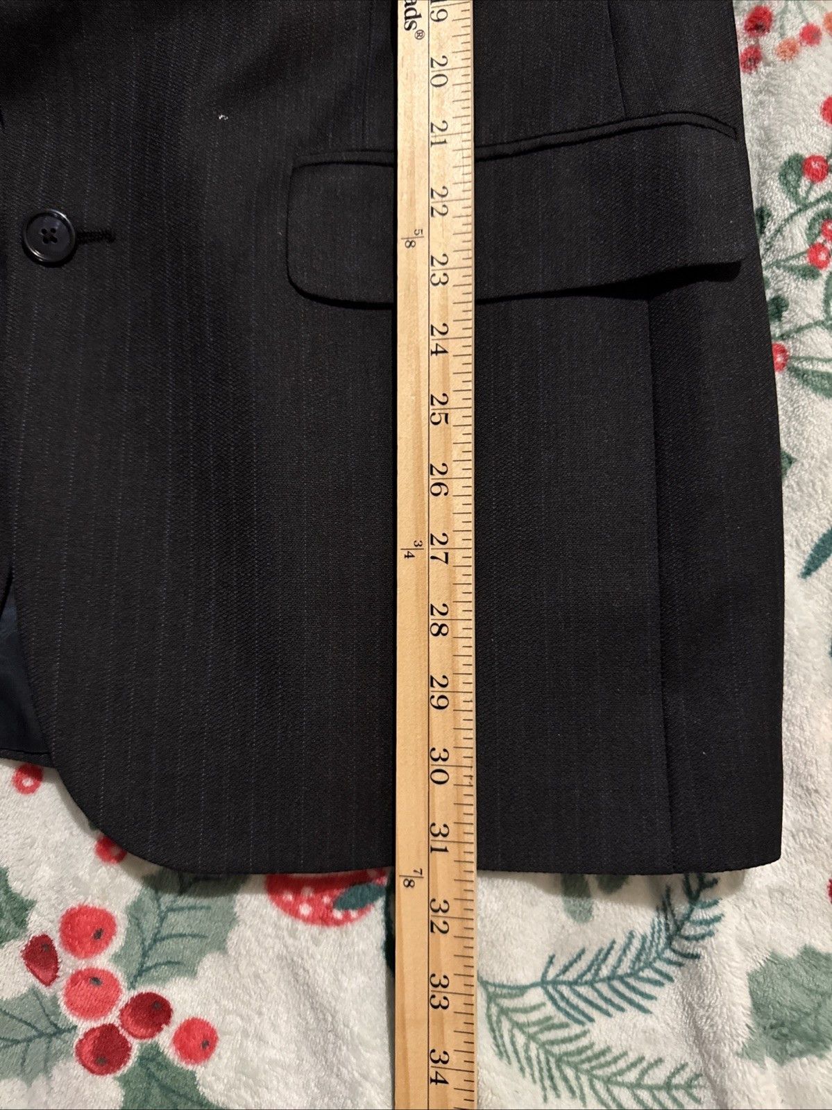 Stafford Stafford 100% Wool Pinstripe Suit Jacket 44R ( See Measurem Size 44R - 9 Thumbnail
