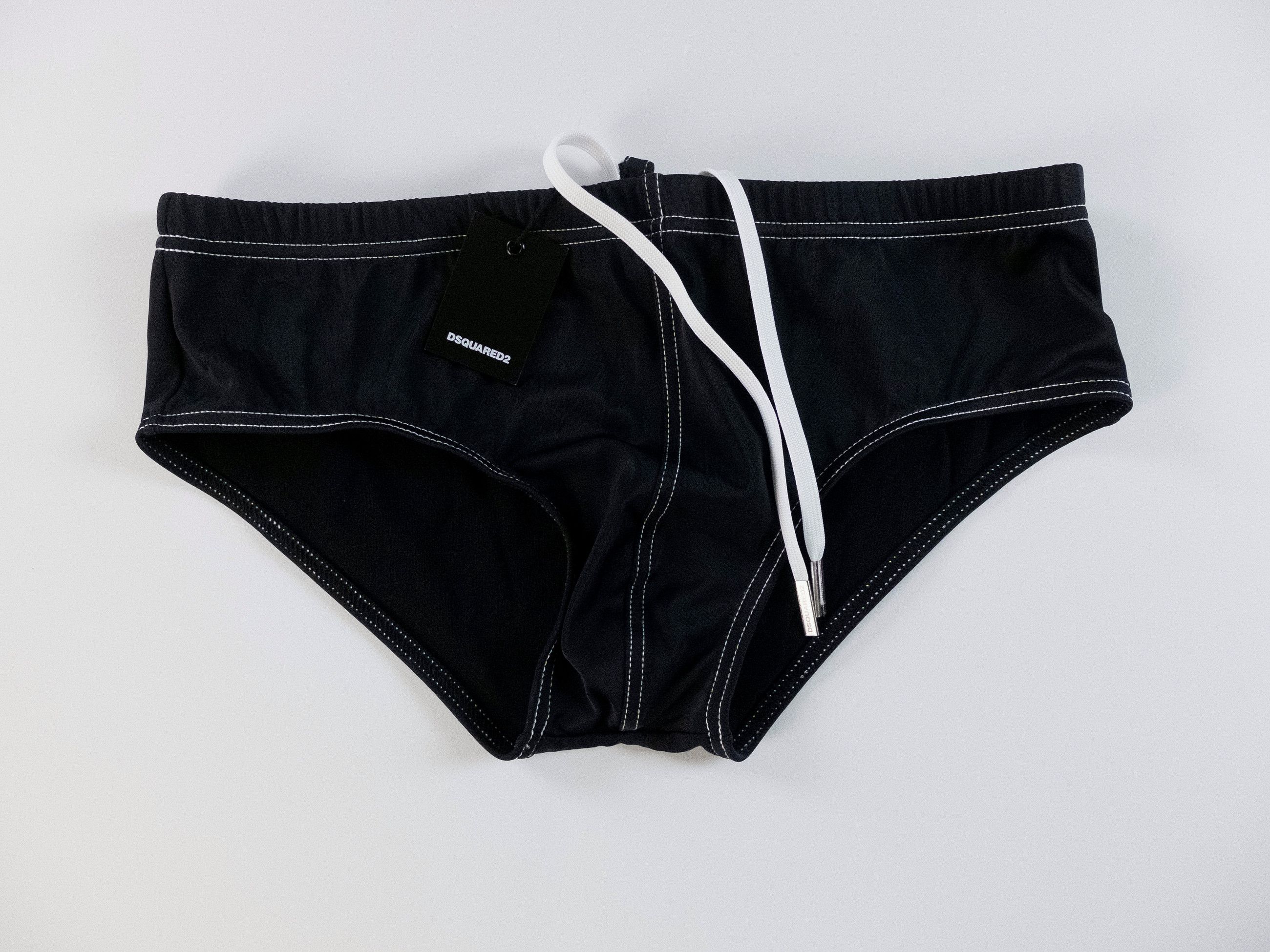 Dsquared2 DSQUARED2 black D2 logo print swim briefs 48 Medium Size US 32 / EU 48 - 2 Thumbnail