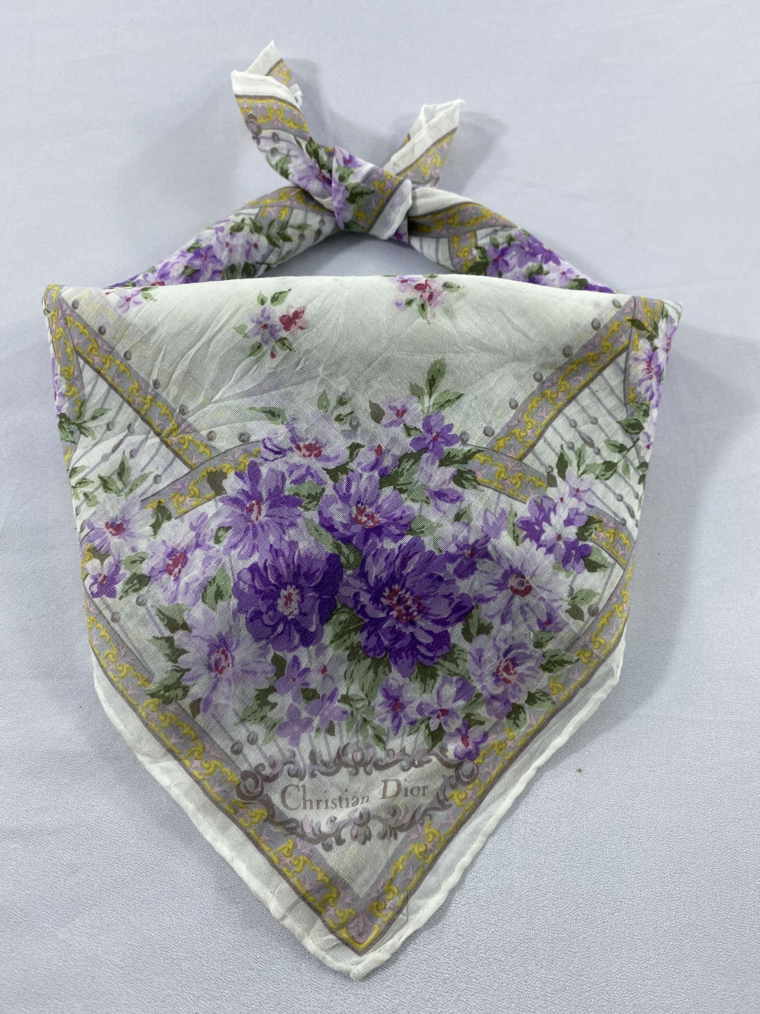 Vintage Christian Dior Handkerchief / Bandana / Neckerchief Size ONE SIZE - 1 Thumbnail