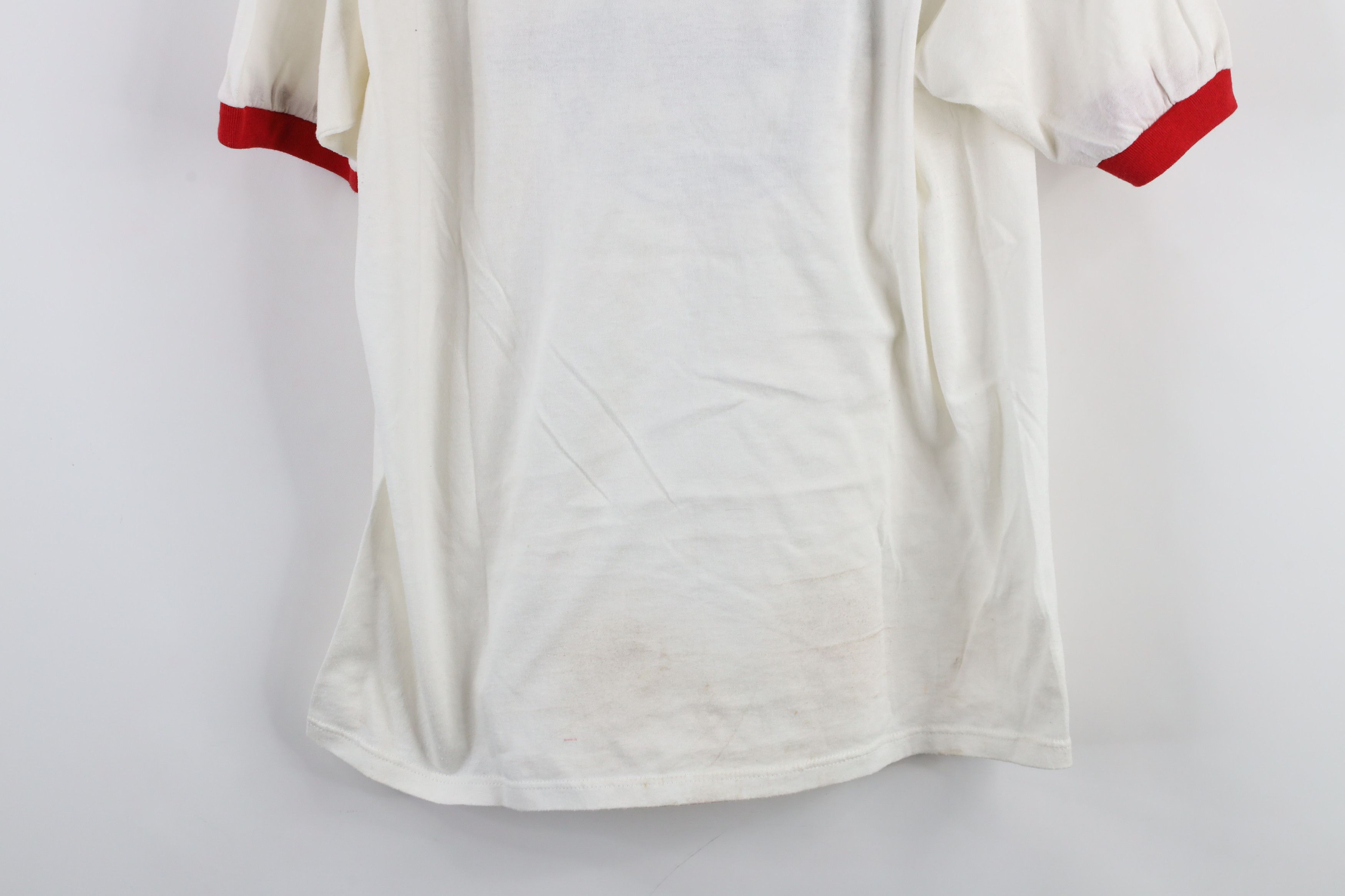 Vintage Vintage 90s Cambridge Fly In Ringer T-Shirt White USA Size US XL / EU 56 / 4 - 14 Thumbnail