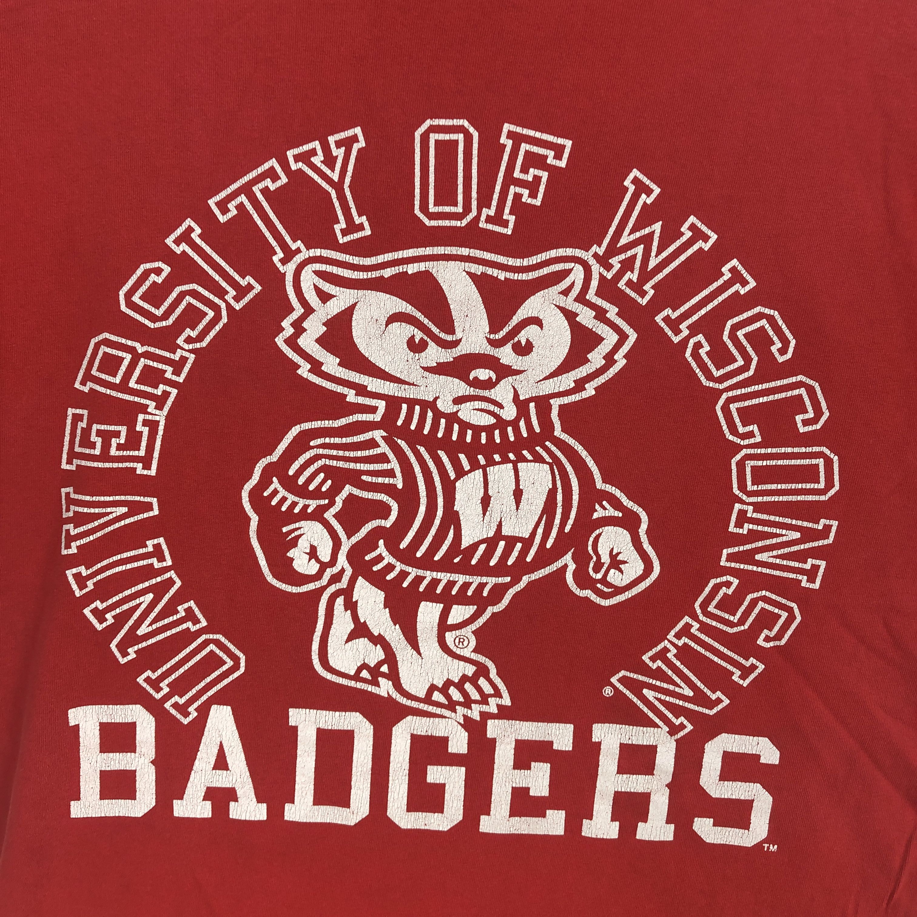 Vintage Vintage Univ Wisconsin Badgers T Shirt NCAA Crewneck Tees Size US M / EU 48-50 / 2 - 3 Thumbnail