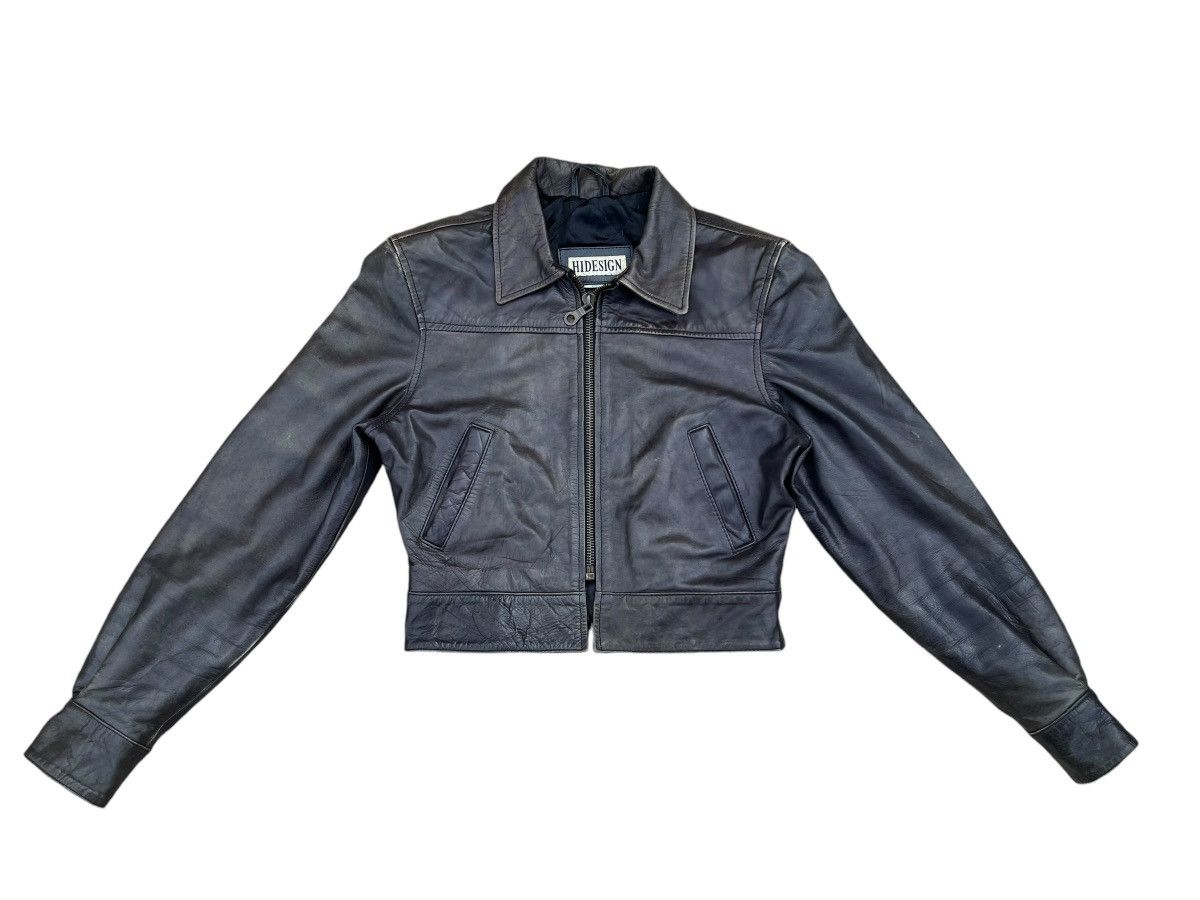 Leather Vintage HIDESIGN Fade Patina Leather Jacket Cropped Size US S / EU 44-46 / 1 - 3 Thumbnail