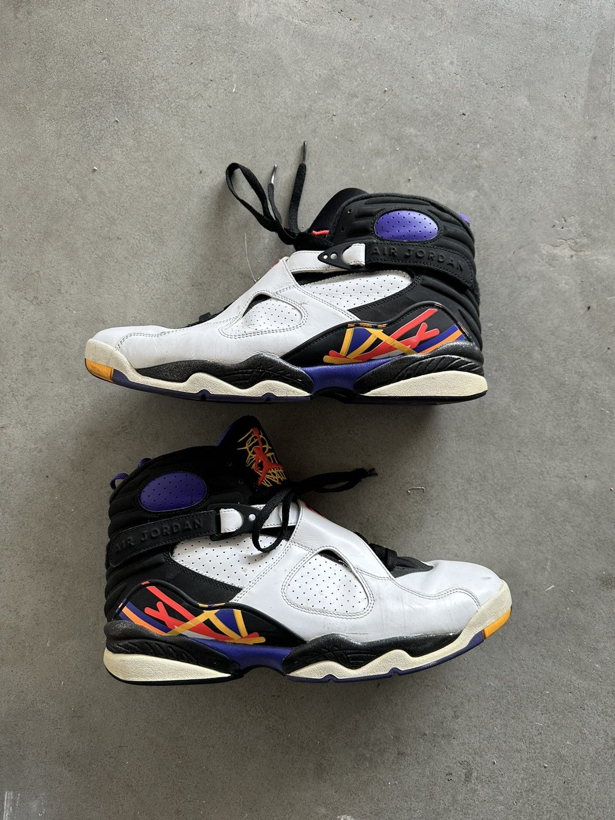 image of Jordan Brand 8 “Three Peat” Shoes in White, Men's (Size 12)