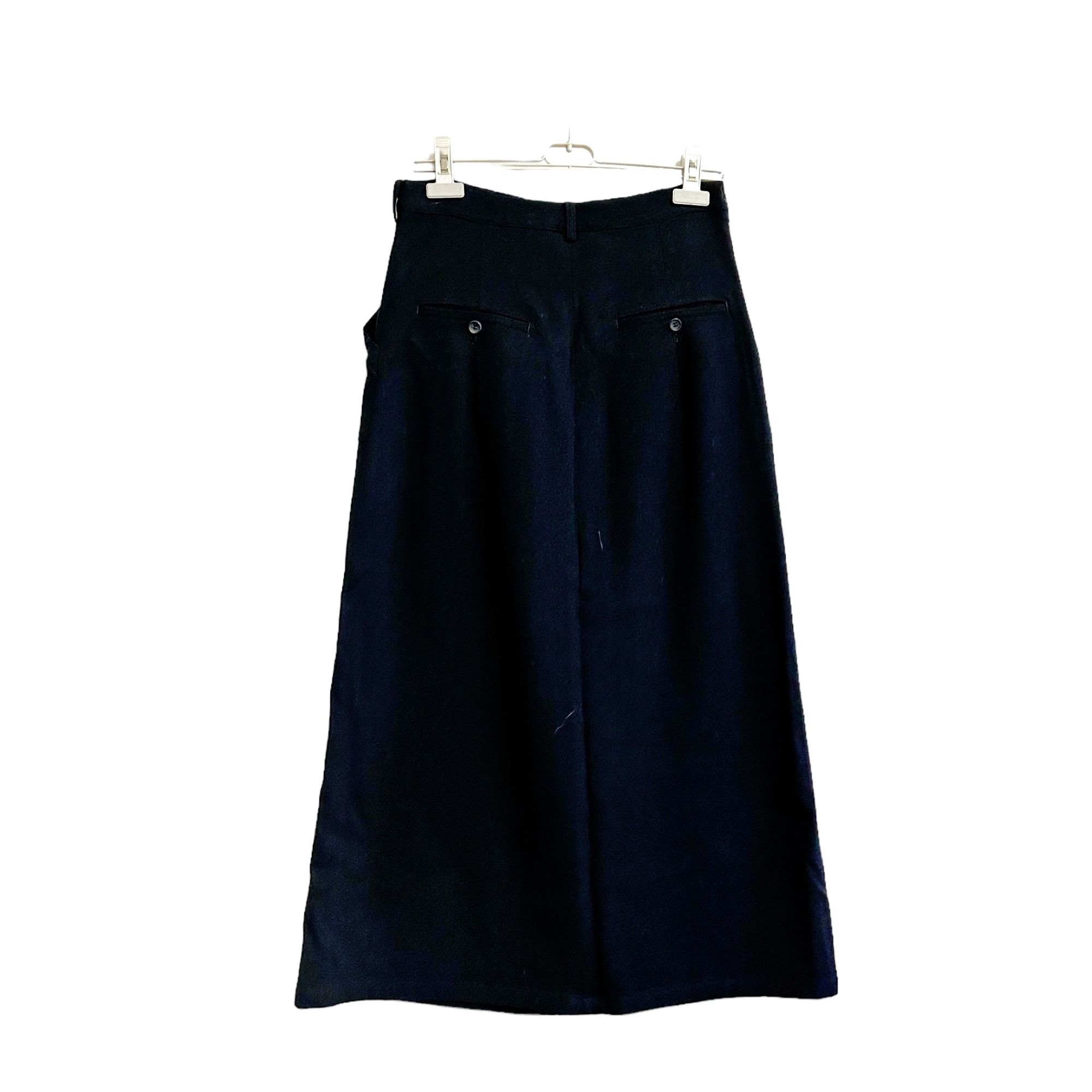 Y's Vintage Y’s Yohji Yamamoto Black wool midi skirt, One size Size 30" / US 8 / IT 44 - 2 Thumbnail