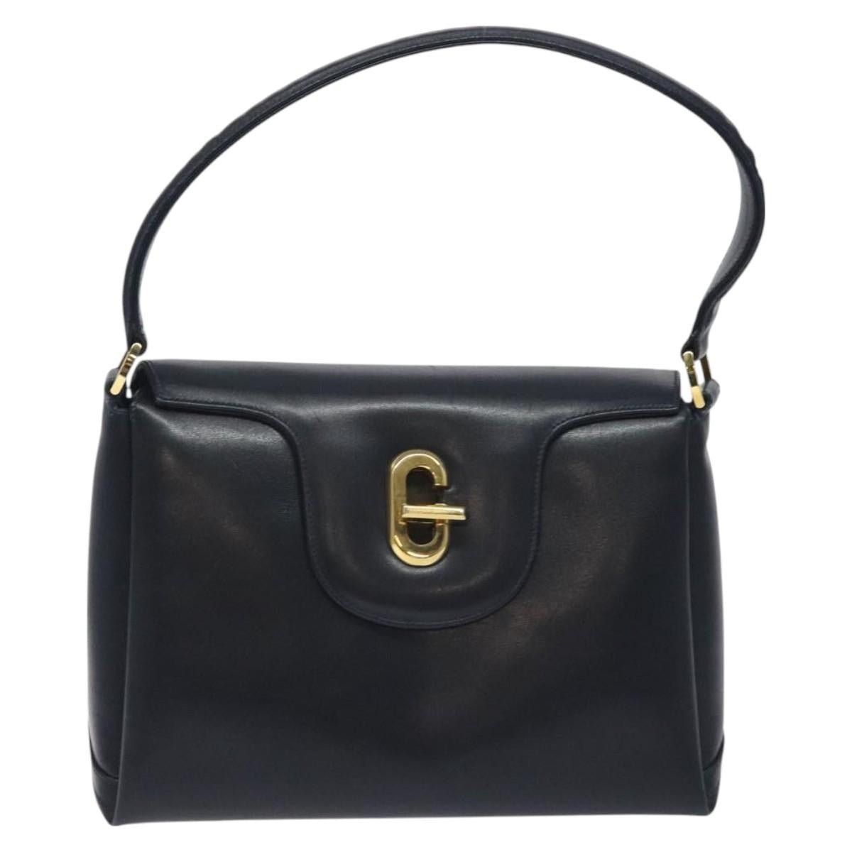 Gucci GUCCI Hand Bag Leather Navy Gold Size ONE SIZE - 13 Thumbnail