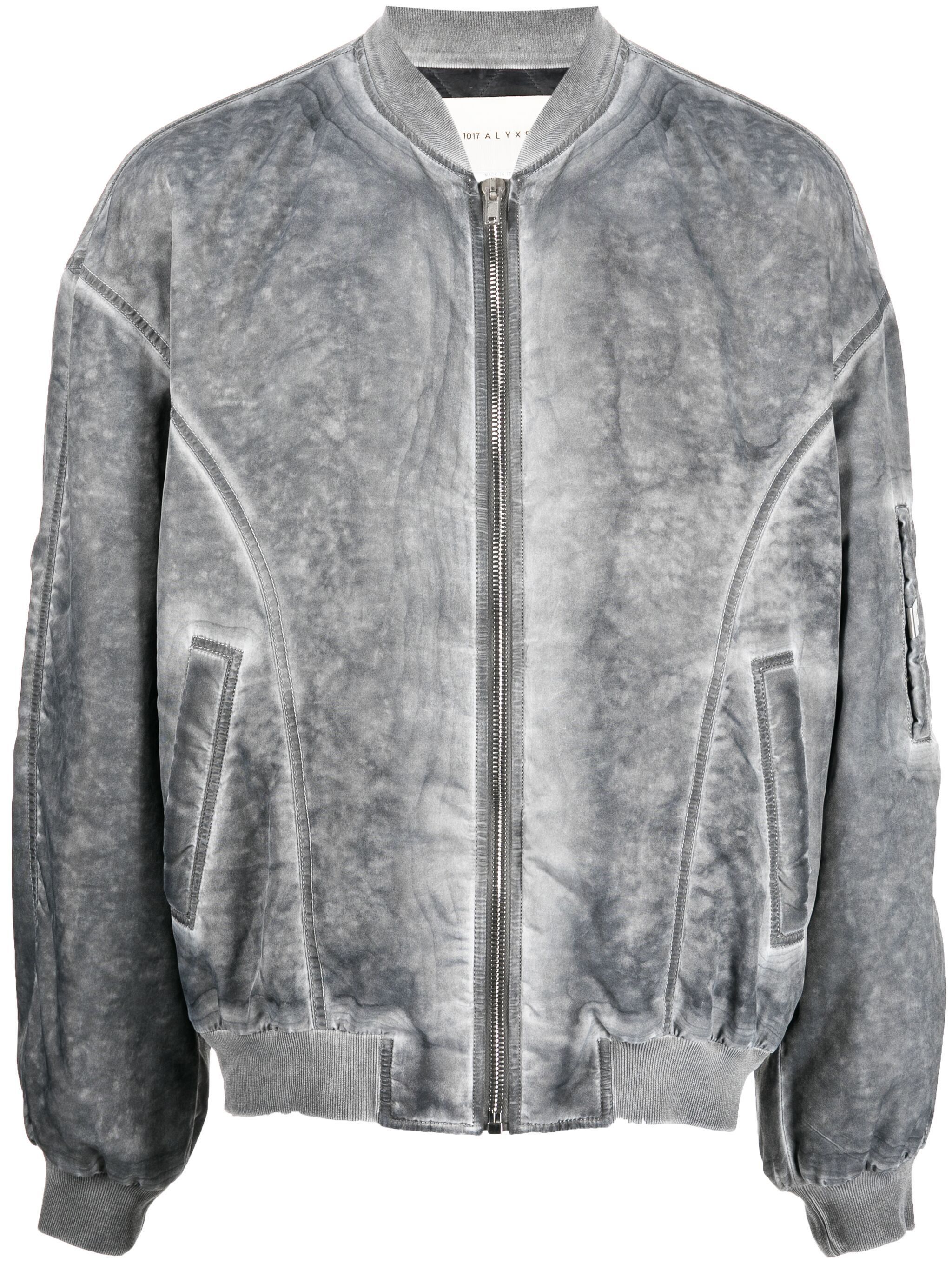 1017 ALYX 9SM size L - 1017 ALYX 9SM Gray Overdyed Bomber Jacket Grey Size US L / EU 52-54 / 3 - 1 Thumbnail