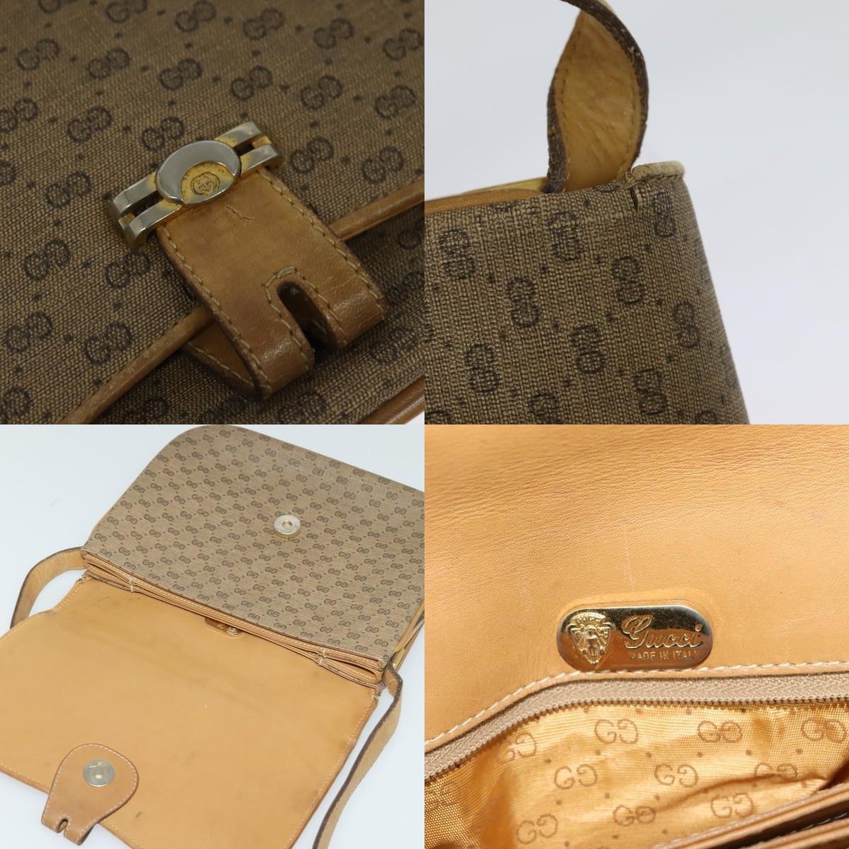 Gucci GUCCI Micro GG Supreme Shoulder Bag Pvc Beige Gold 001 406 Size ONE SIZE - 11 Thumbnail