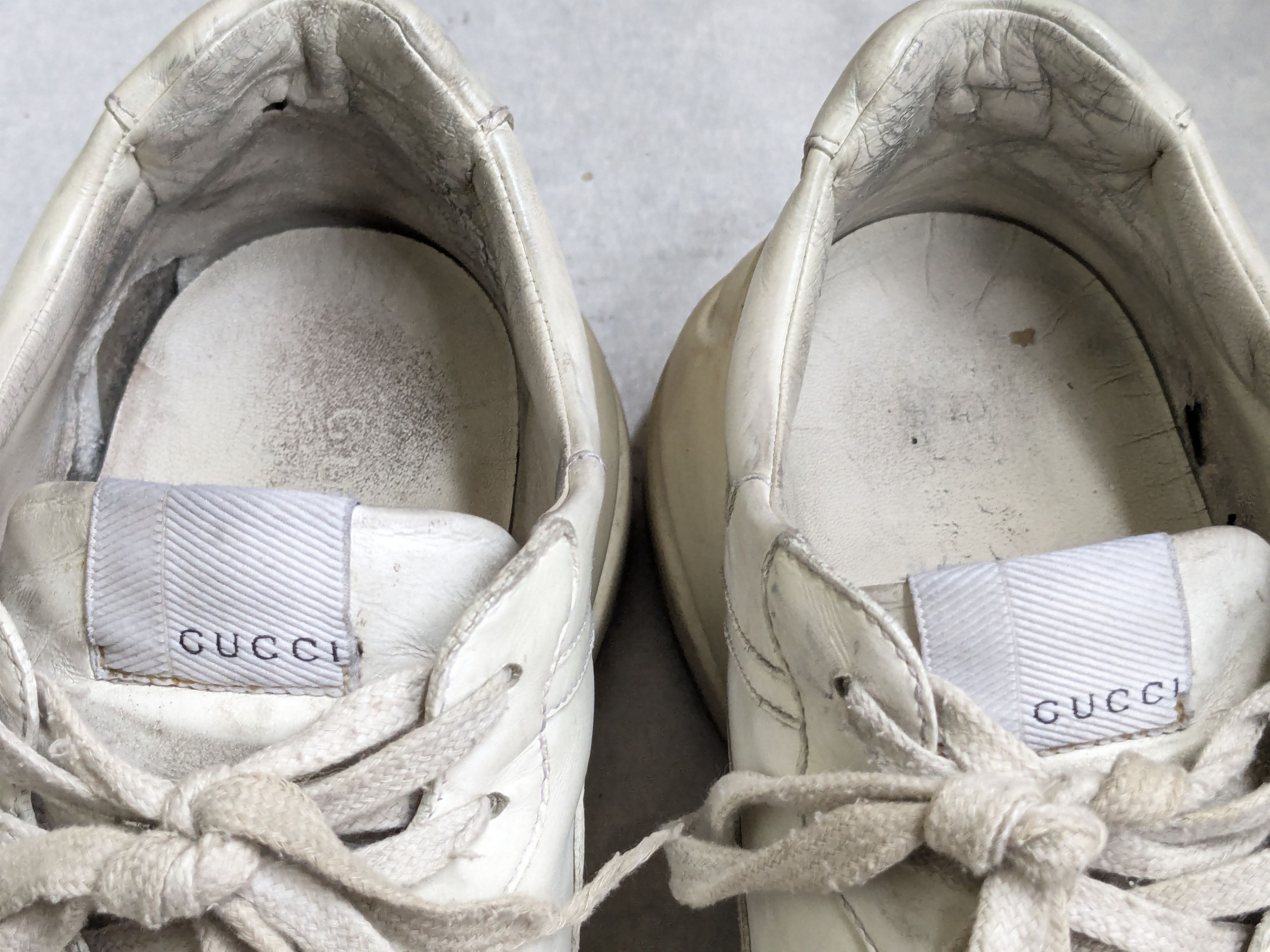 Gucci Gucci Rython Sneakers 11.5 Ivory Cat Kitty Leather Size US 11.5 / EU 44-45 - 6 Thumbnail