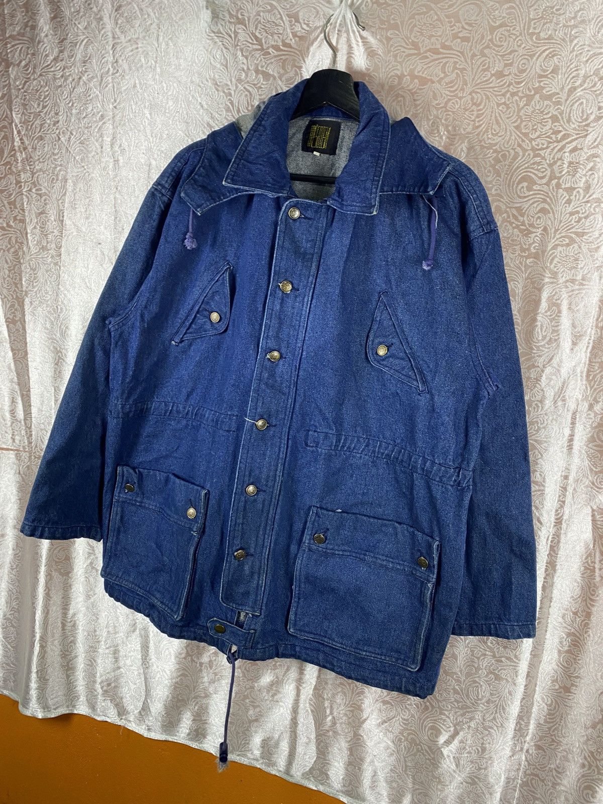 Japanese Brand Vintage Japanese Brand Denim Hood Indigo Blue Workwear Style Size US M / EU 48-50 / 2 - 4 Thumbnail