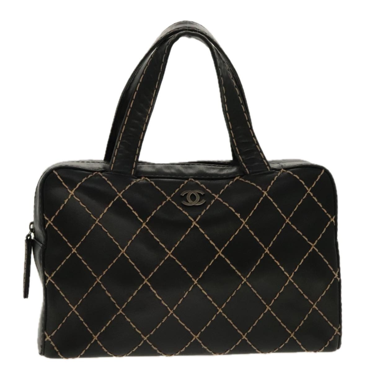 Chanel Black Leather Handbag (Pre-Owned) Size ONE SIZE - 1 Thumbnail
