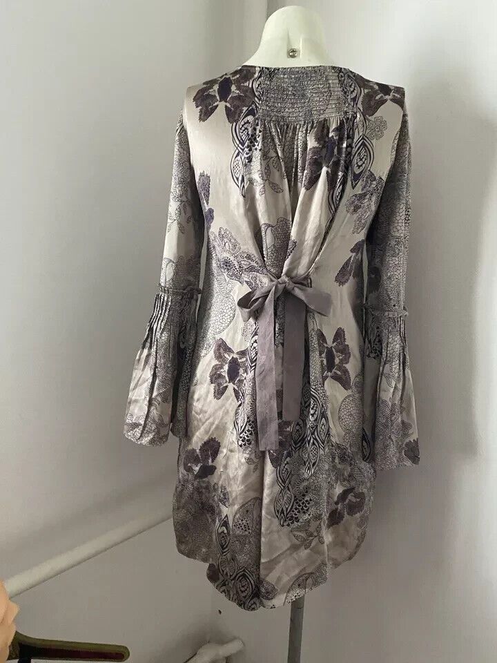 Vintage Odd Molly Satin Dress Beige Beaded Size 1(S/M) Sk2421 Size M / US 6-8 / IT 42-44 - 2 Thumbnail