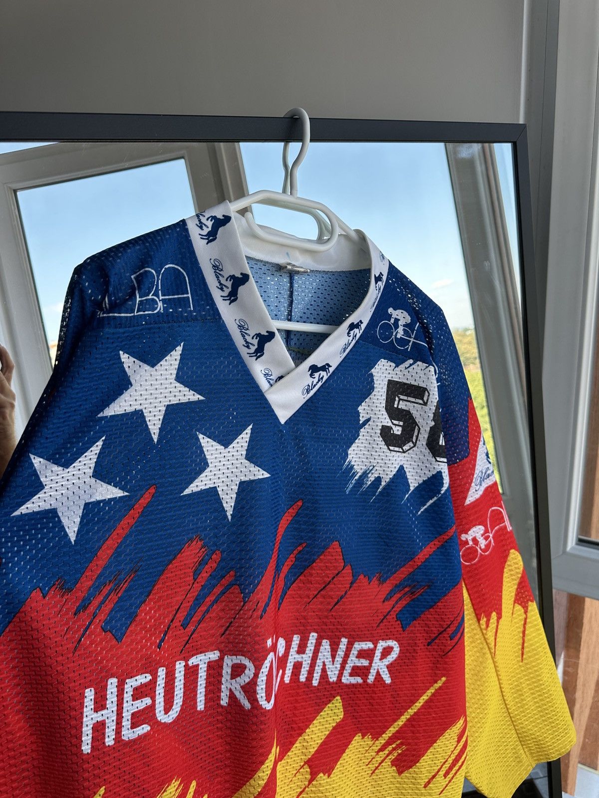 Vintage Vintage 90s Blacky Switzerland Motocross Jersey #58 Size US XL / EU 56 / 4 - 4 Thumbnail