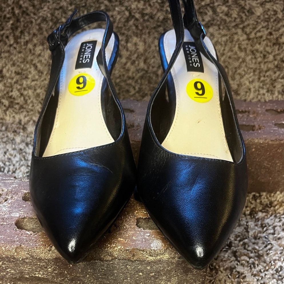 Jones New York Jones New York Pointy Stilettos Slingback Pump Shoes Black 9 Size US 9 / IT 39 - 5 Thumbnail