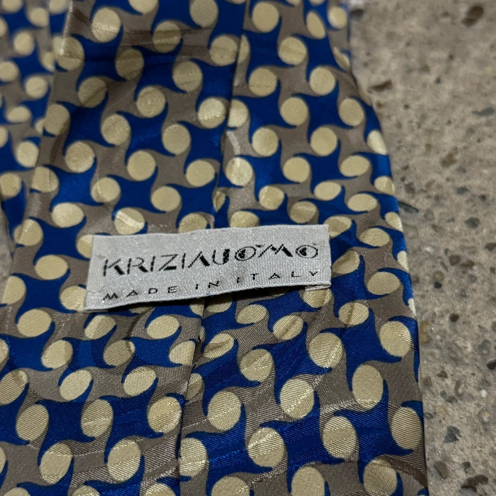 Krizia Uomo Vintage Krizia retro geometrical silk tie Size ONE SIZE - 3 Thumbnail