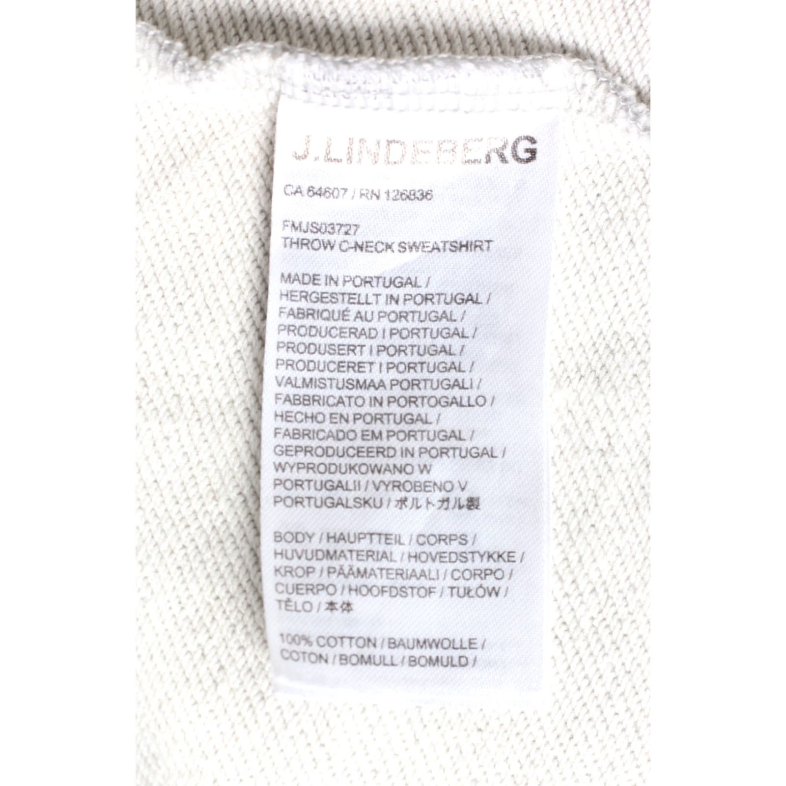 J.Lindeberg J.LINDEBERG Sweatshirt Men L Crew Neck Grey VR3822 Size US L / EU 52-54 / 3 - 6 Thumbnail