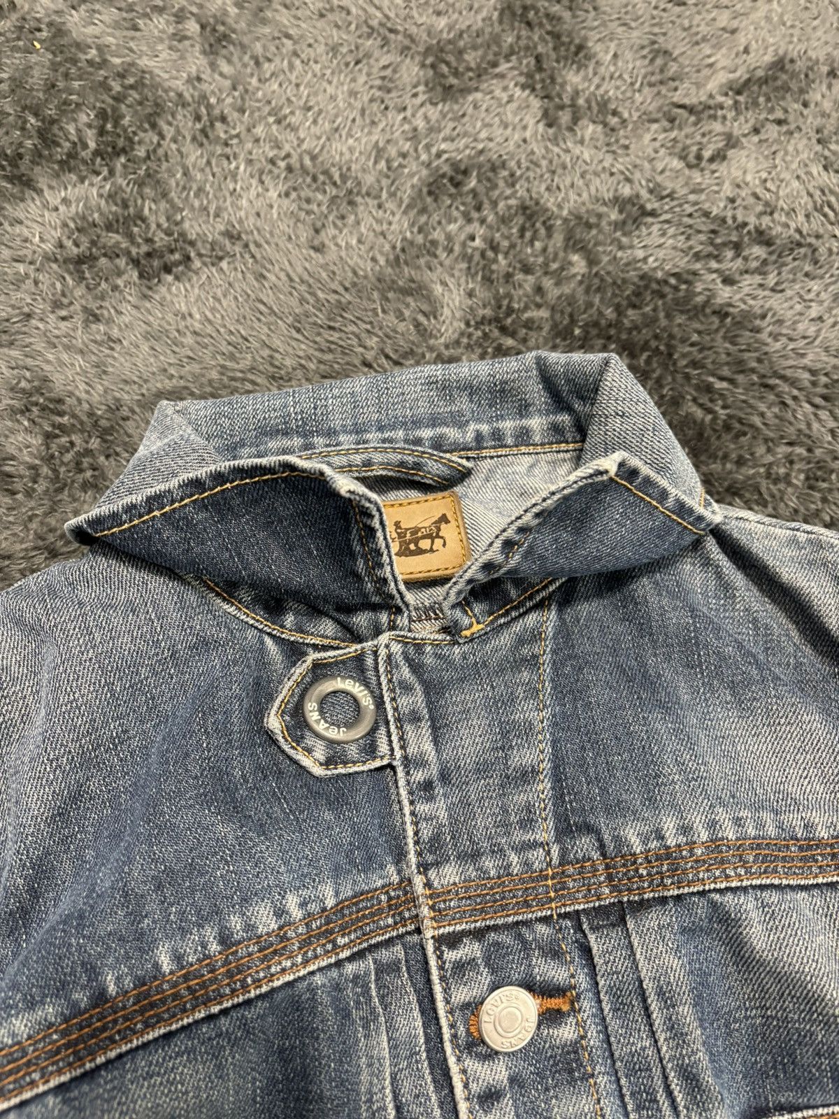 Levi's Vintage Clothing RARE Vintage Levis Cropped Style Y2K Denim Jacket Size S / US 4 / IT 40 - 8 Thumbnail