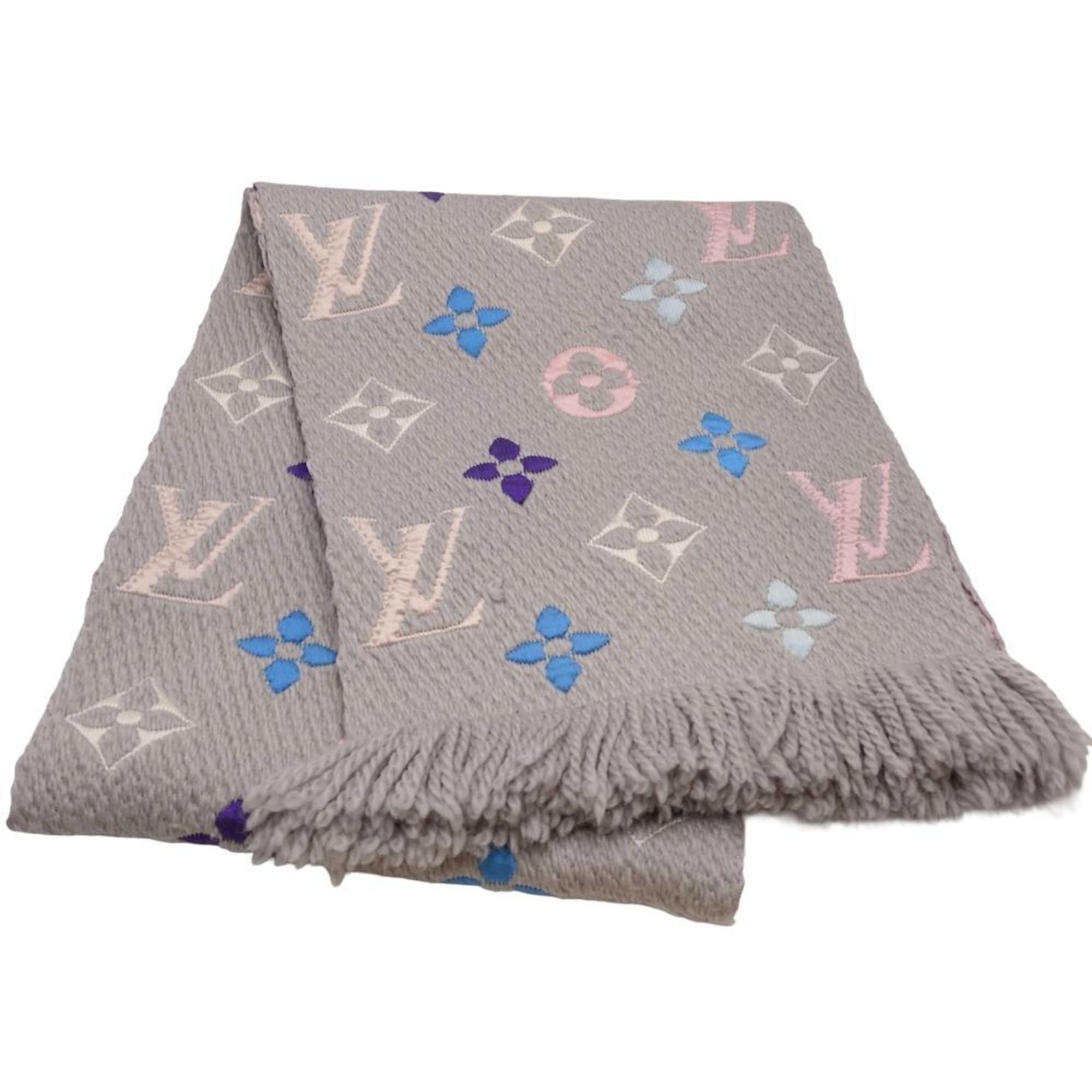 Louis Vuitton Louis Vuitton Stole/Scarf M75874 Echarpe Mania Gray/Pink Women's 181864 Size ONE SIZE - 1 Thumbnail