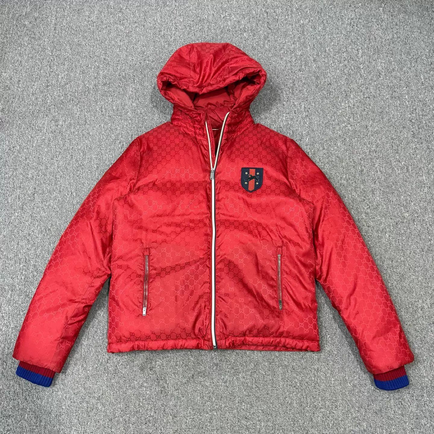 Gucci Gucci Red All-Over Print Puffer Jacket 50 99 New Size US M / EU 48-50 / 2 - 1 Thumbnail