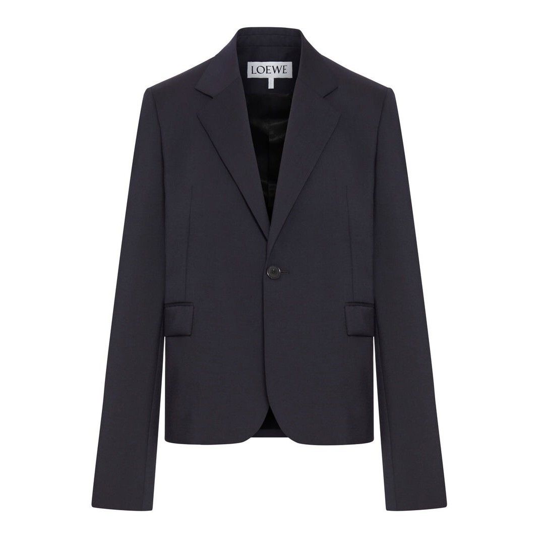Loewe LOEWE $2500 Dark Navy Blue Wool Jacket New & Authentic (Wome Size XS / US 0-2 / IT 36-38 - 1 Thumbnail