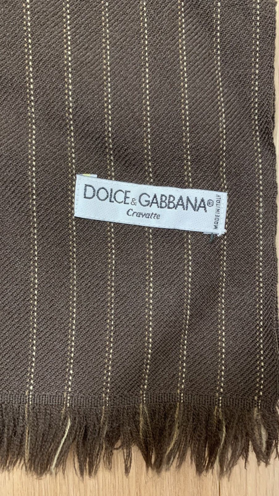Dolce & Gabbana Dolce&Gabbana Brown Striped Scarf Size ONE SIZE - 1 Thumbnail