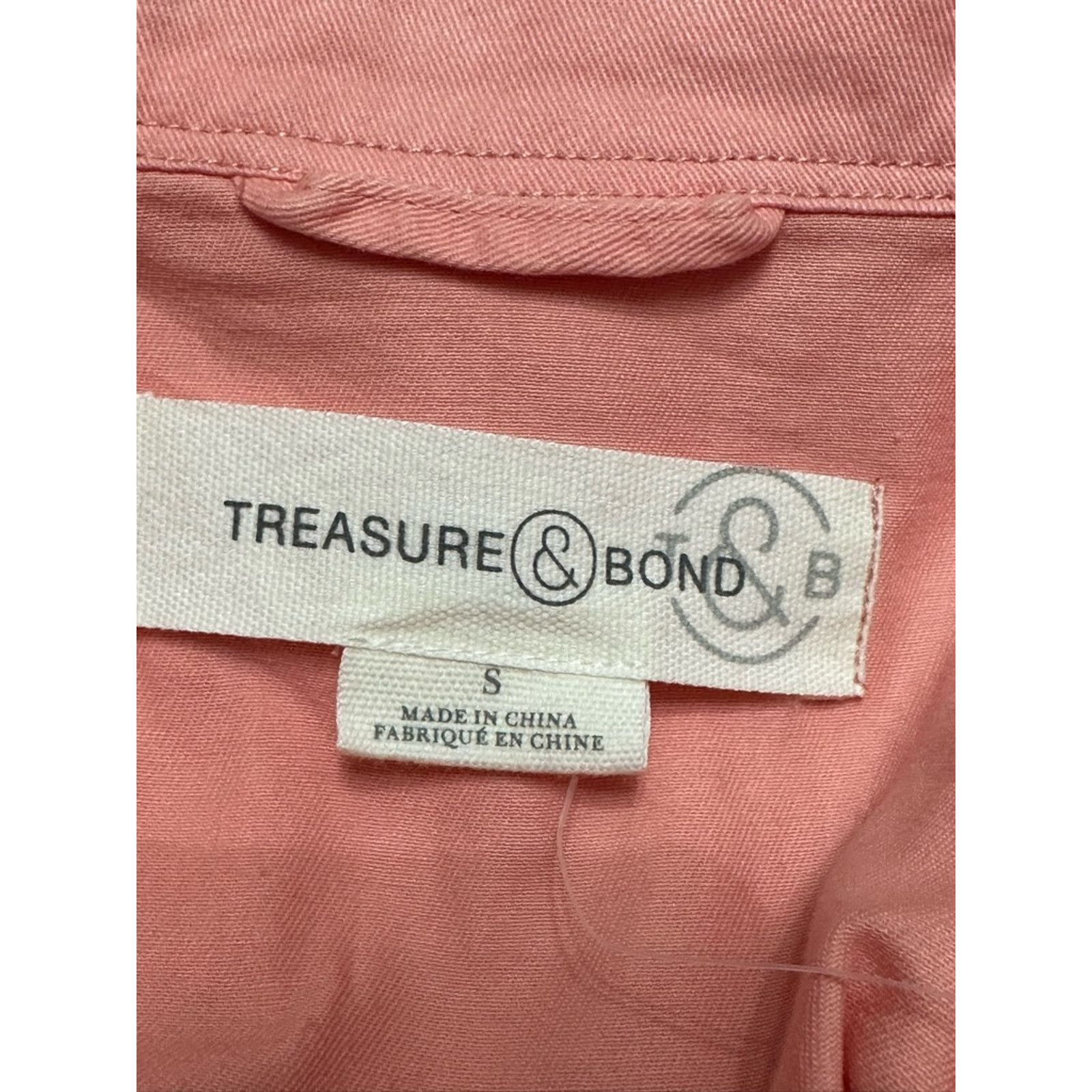 Treasure & Bond Treasure & Bond Jeans Jacket Waist Length Pockets Coral S Size S / US 4 / IT 40 - 8 Thumbnail