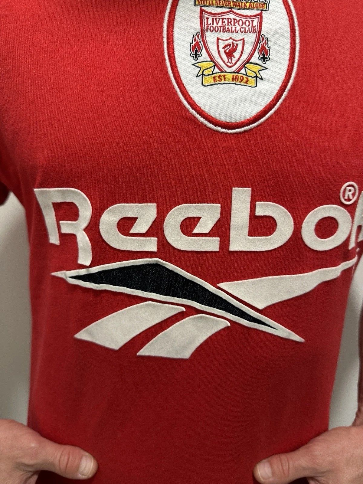 Reebok Vintage 1990s Liverpool Training T-Shirt Mens Reebok Soccer Size US M / EU 48-50 / 2 - 3 Thumbnail