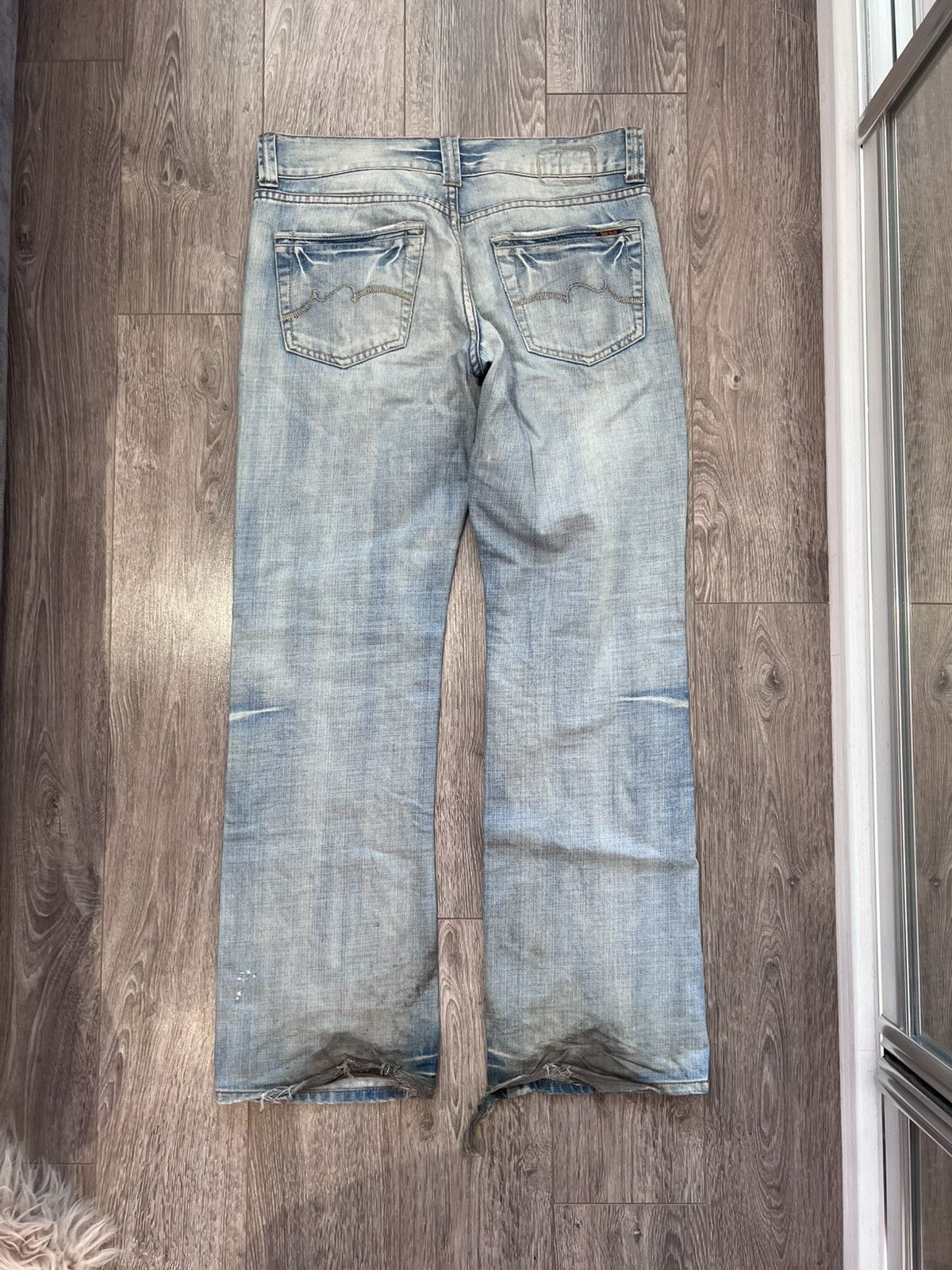 Vintage Vintage 1970’s Low Rise Flared Jeans Size US 32 / EU 48 - 2 Thumbnail