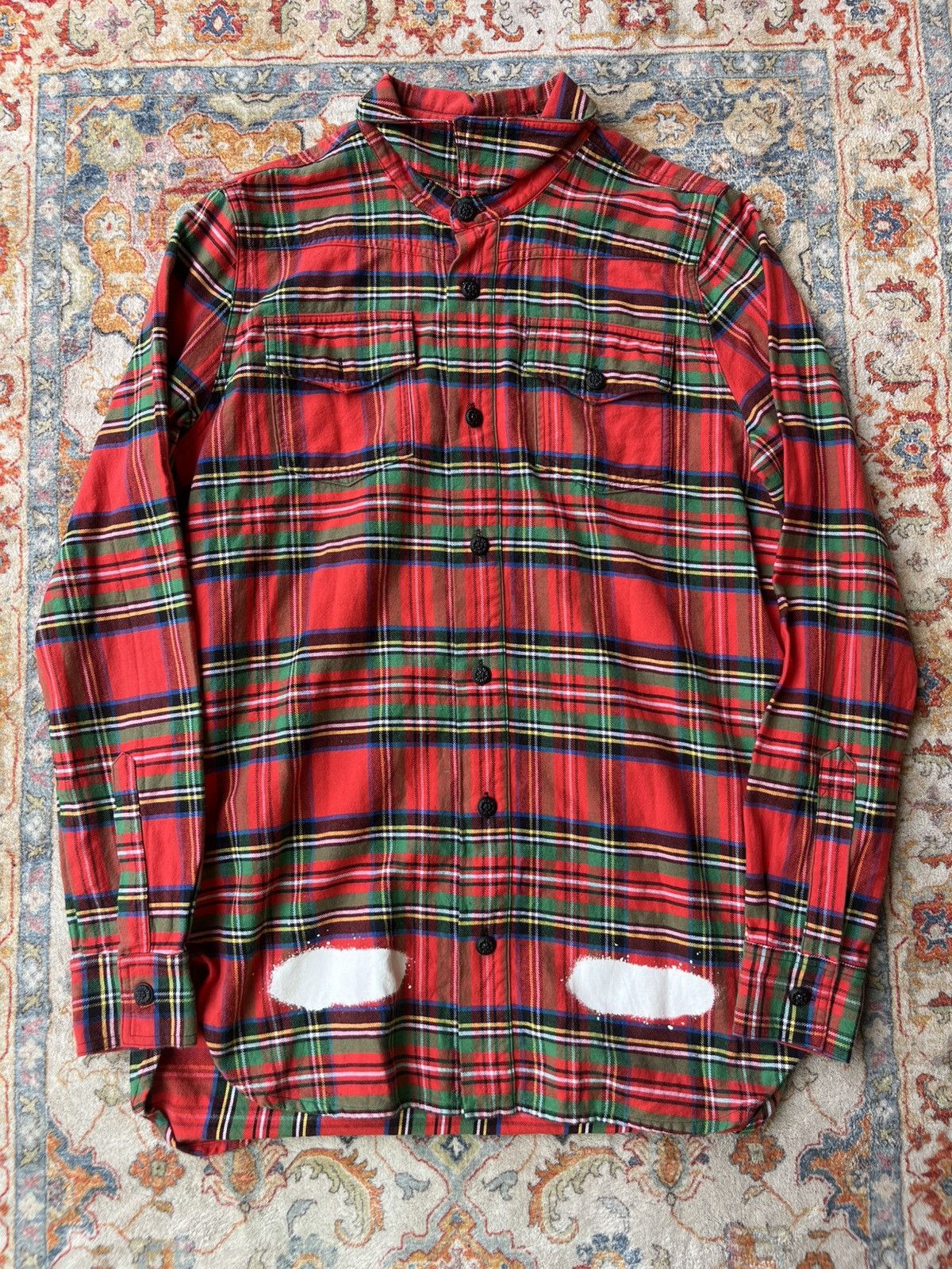 Off-White Off-White Spray Paint Flannel Shirt Size US XS / EU 42 / 0 - 3 Thumbnail