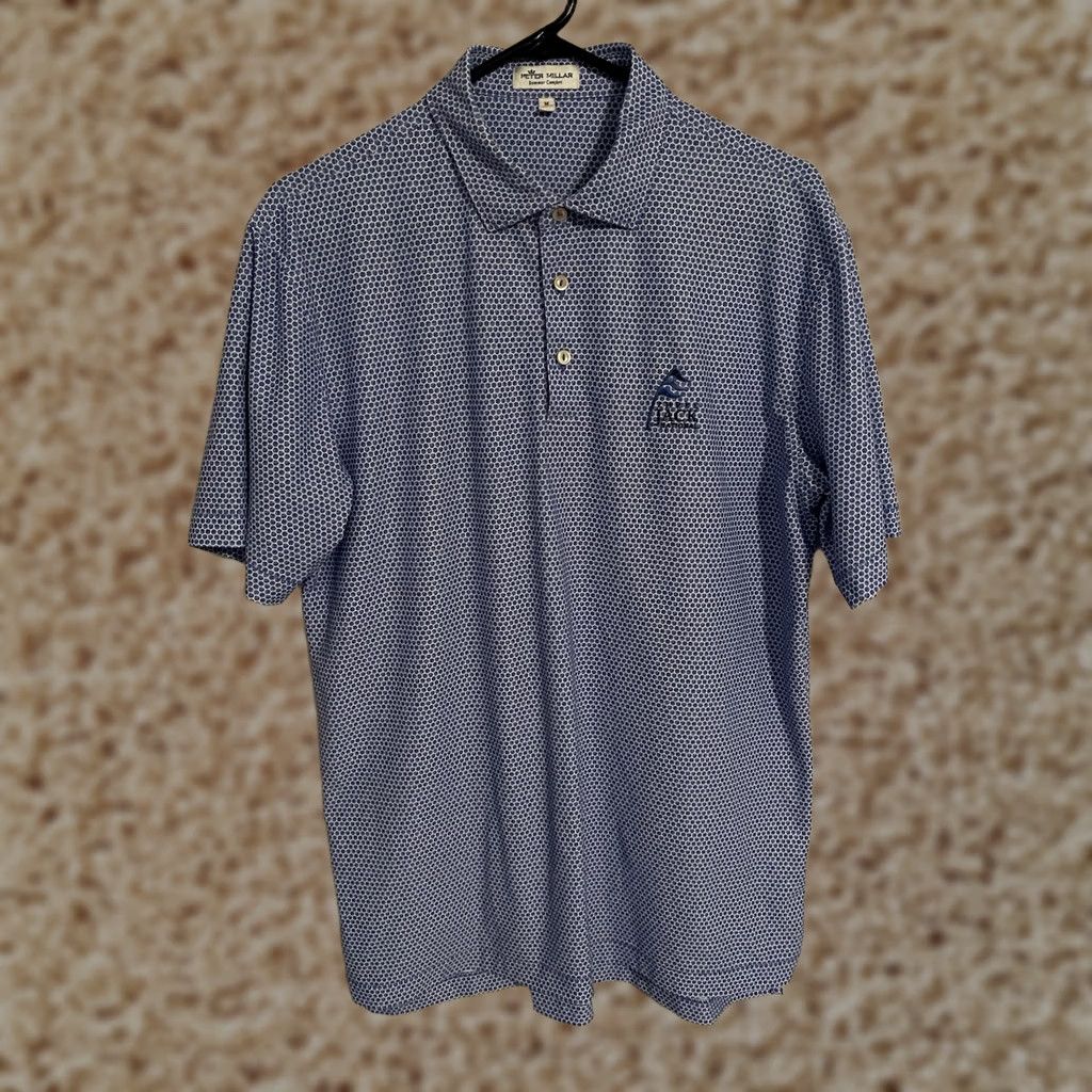 Peter Millar Peter Millar Summer Comfort Polo Shirt - Men's M Short Sleeve Blue Geometric Golf Shirt Size US M / EU 48-50 / 2 - 1 Thumbnail