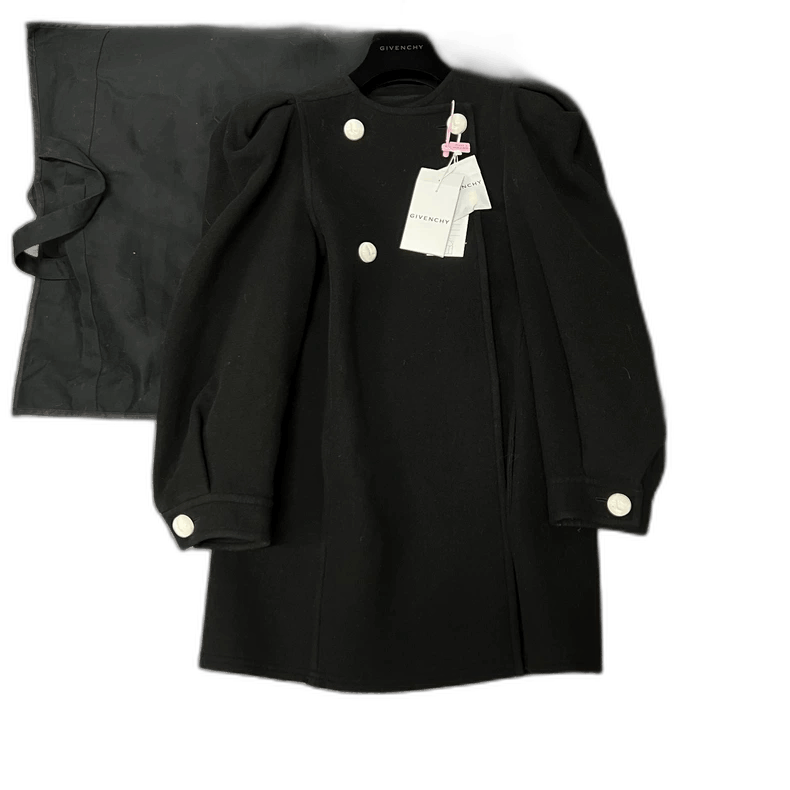 Givenchy Givenchy Black Puff Sleeve Coat Size S / US 4 / IT 40 - 1 Thumbnail