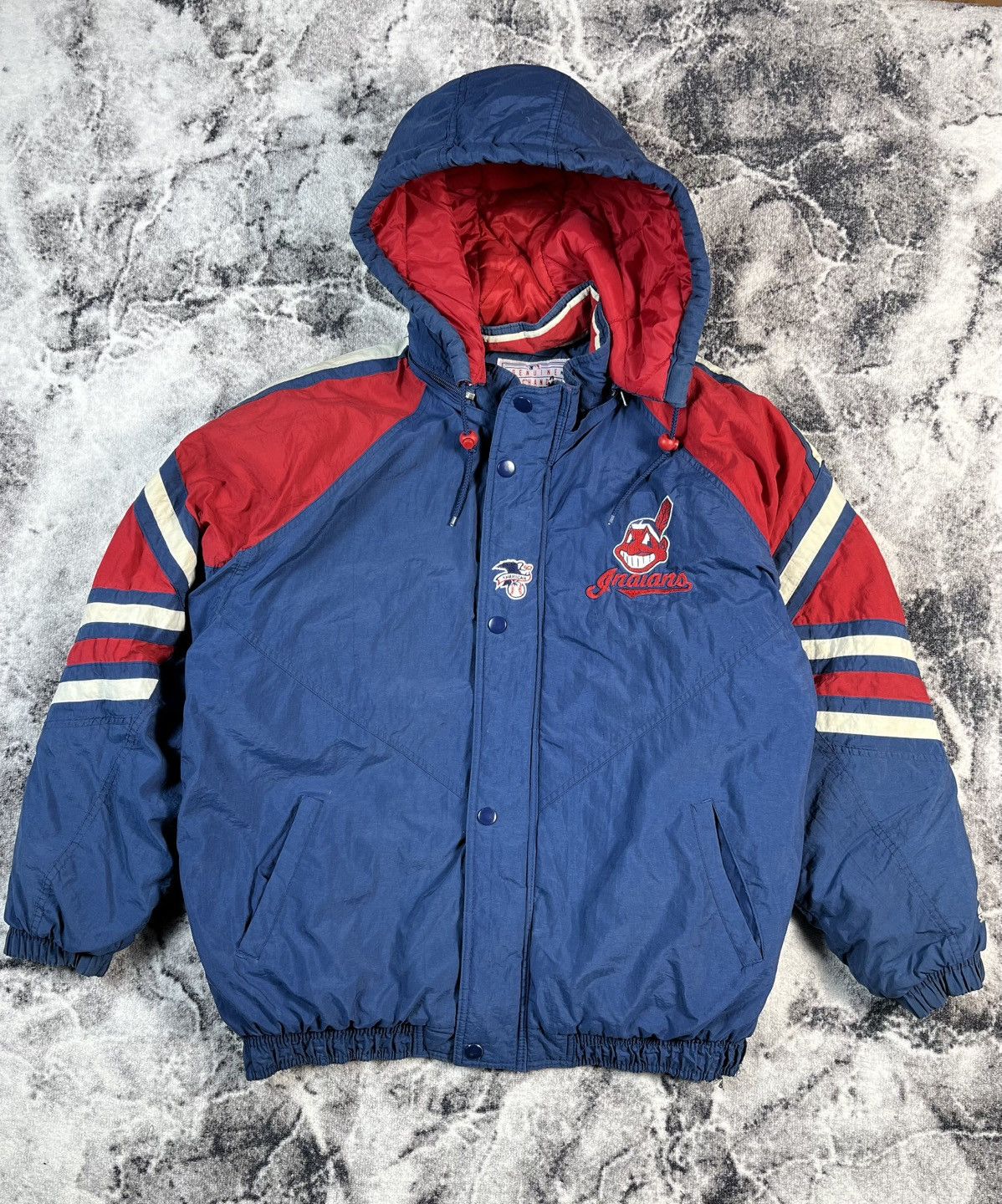 Starter Starter Cleveland Indians Jacket MLB Vintage Hooded L Size US L / EU 52-54 / 3 - 2 Thumbnail