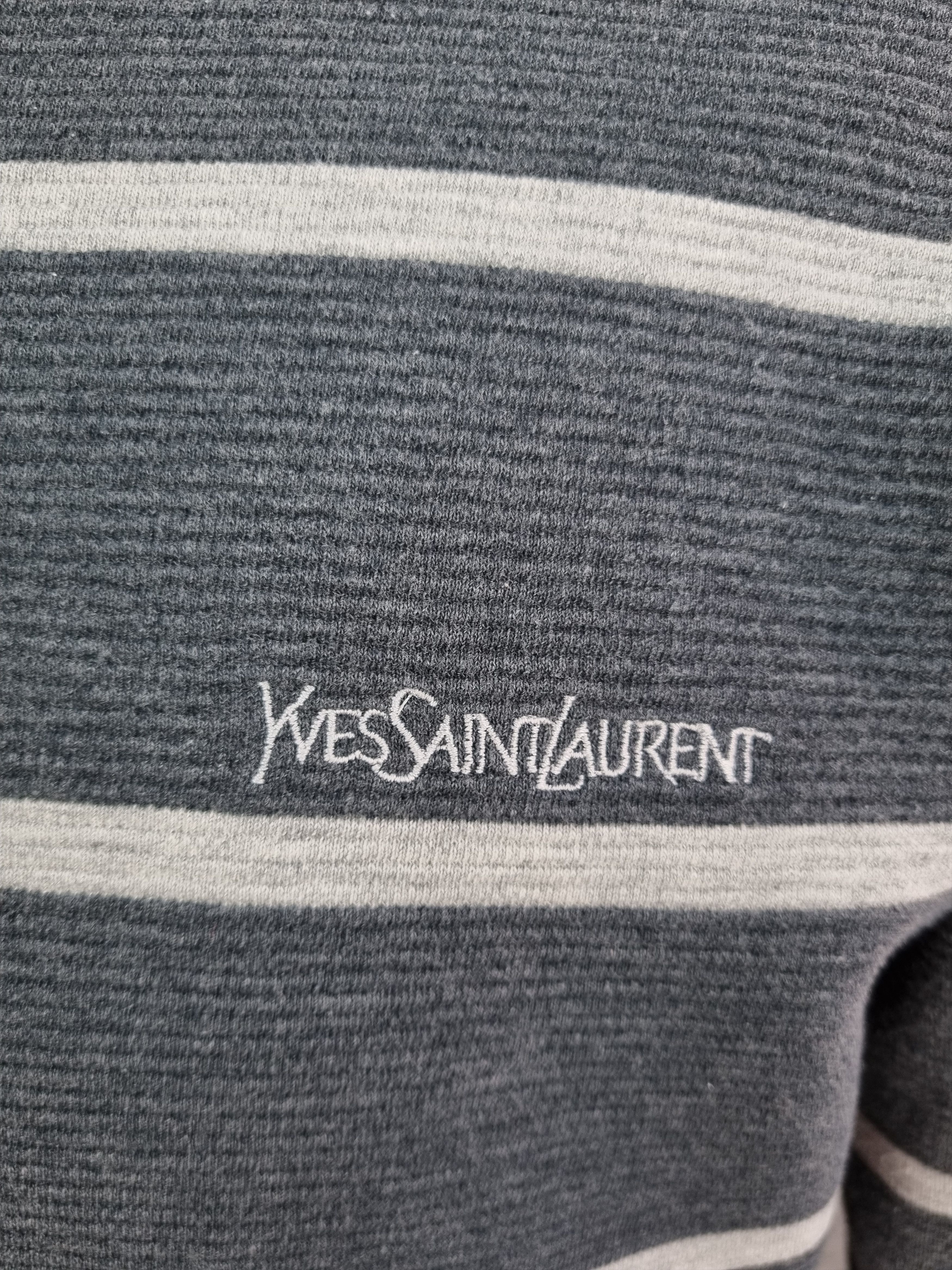 Vintage × Yves Saint Laurent 90s Yves Saint Laurent Pour Homme Striped Sweater Size US L / EU 52-54 / 3 - 9 Thumbnail