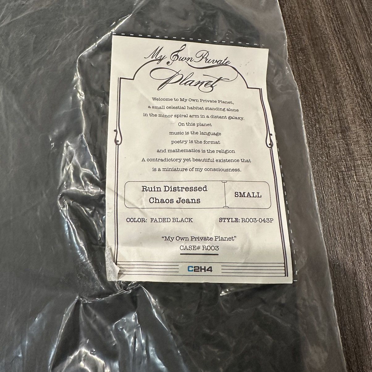 C2H4 Brand NWT C2H4 Distressed Black Denim Jeans Size US 30 / EU 46 - 11 Thumbnail