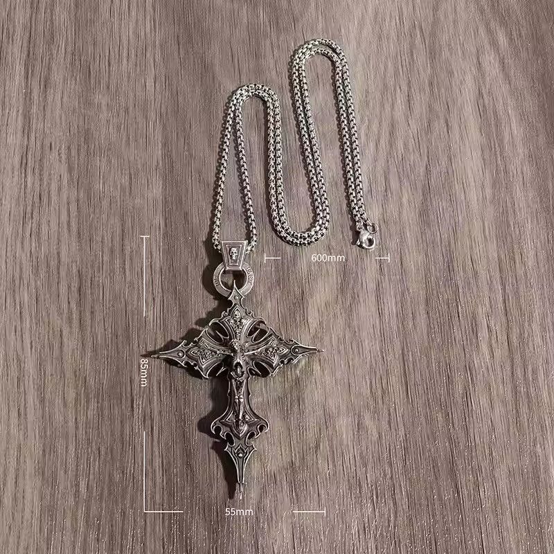 Japanese Brand Gothic Skeleton Cross Necklace Size ONE SIZE - 4 Thumbnail