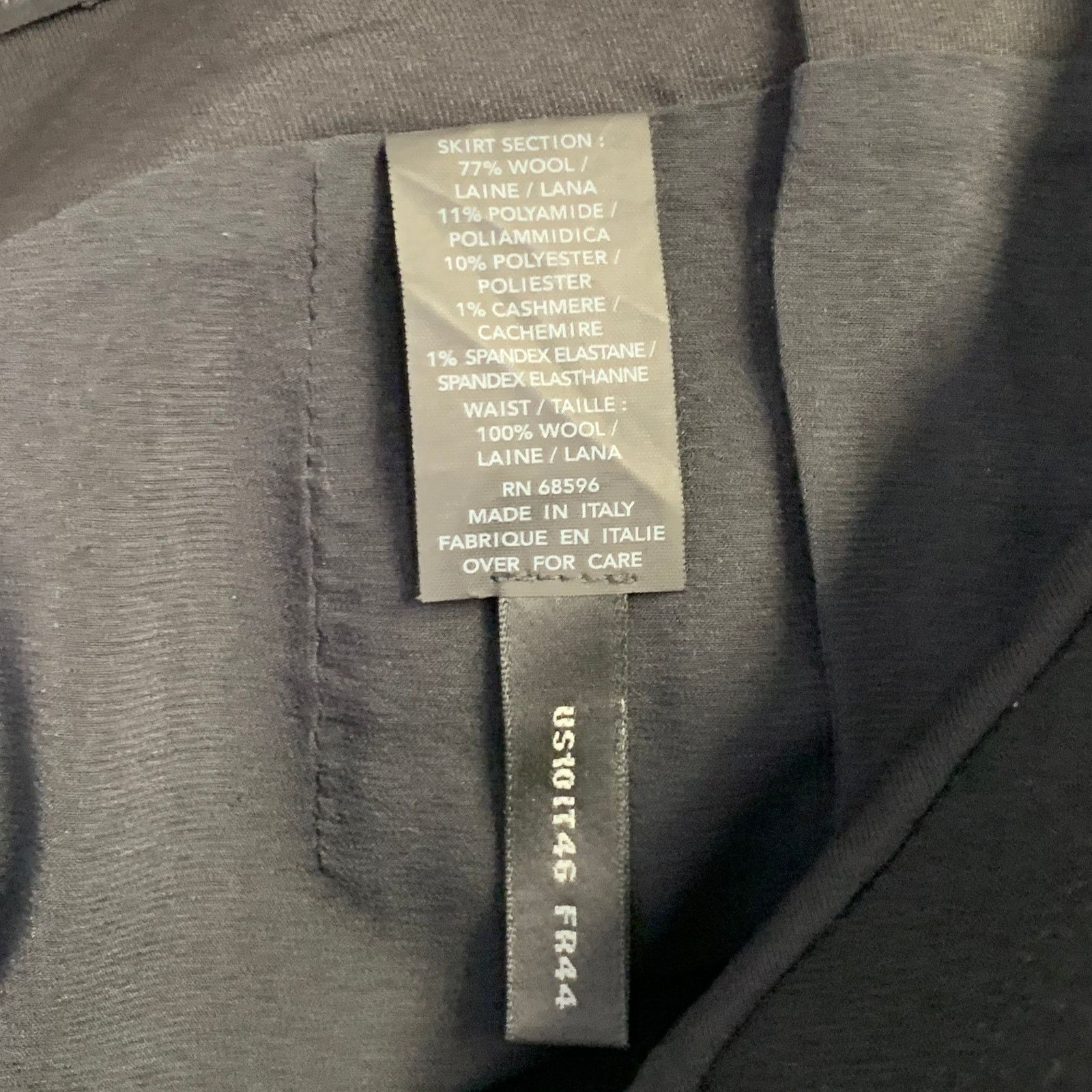 Donna Karan DONNA KARAN 10 Black Silver Wool Blend Pencil Midi Skirt Size 32" / US 10 / IT 46 - 5 Thumbnail