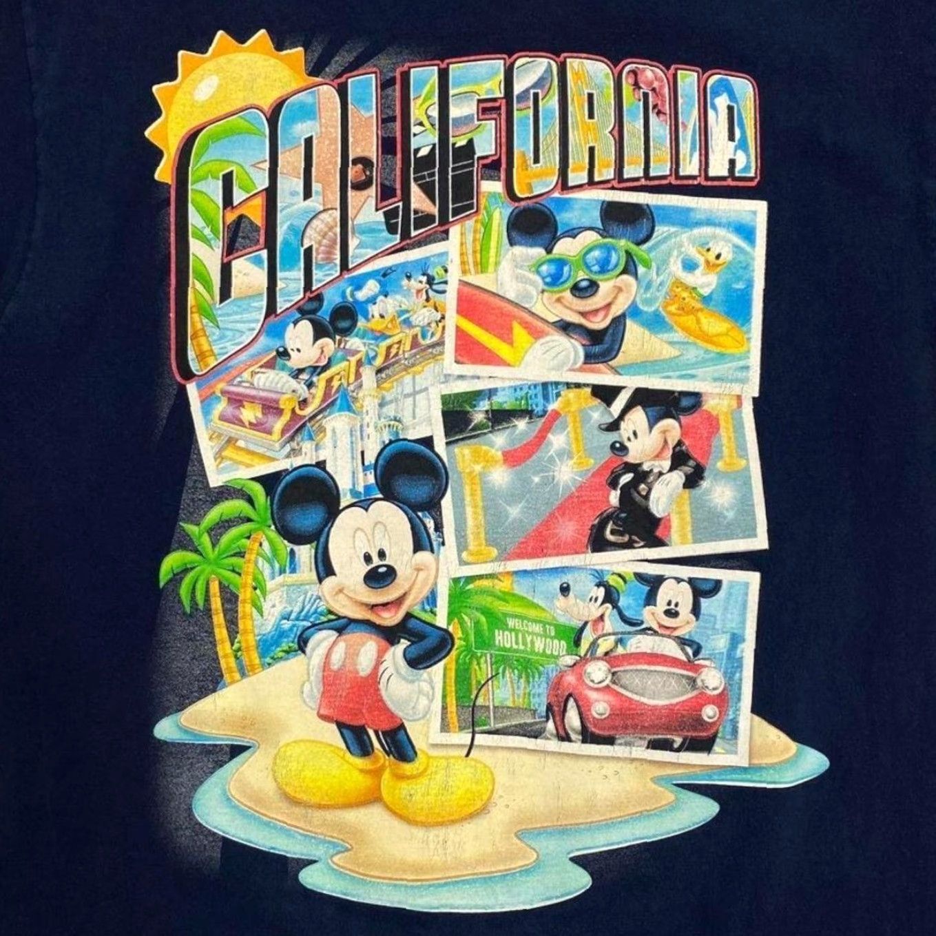 Disney Disney California Mickey Mouse Souvenir Graphic Navy Blue T-Shirt Navy Blue M Medium Adults Mens Shirt Size US M / EU 48-50 / 2 - 2 Thumbnail