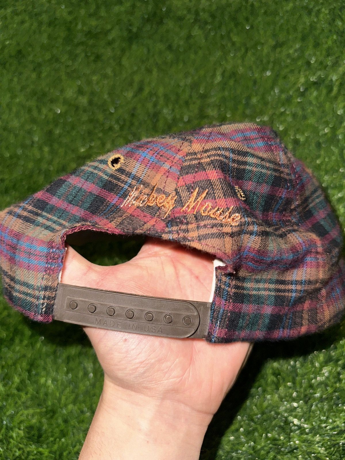 Disney Vintage disney mickey mouse plaid adjustable hat Size ONE SIZE - 4 Thumbnail