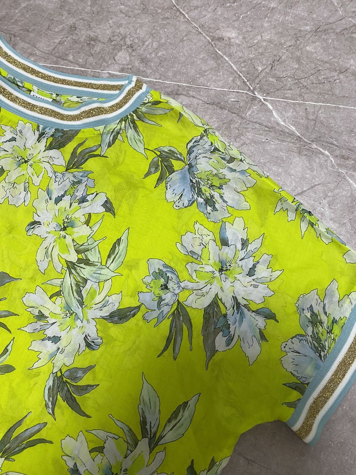 Designer Emily Van Den Bergh Blouse Tunic Floral Over Print Oversized Size L / US 10 / IT 46 - 6 Thumbnail