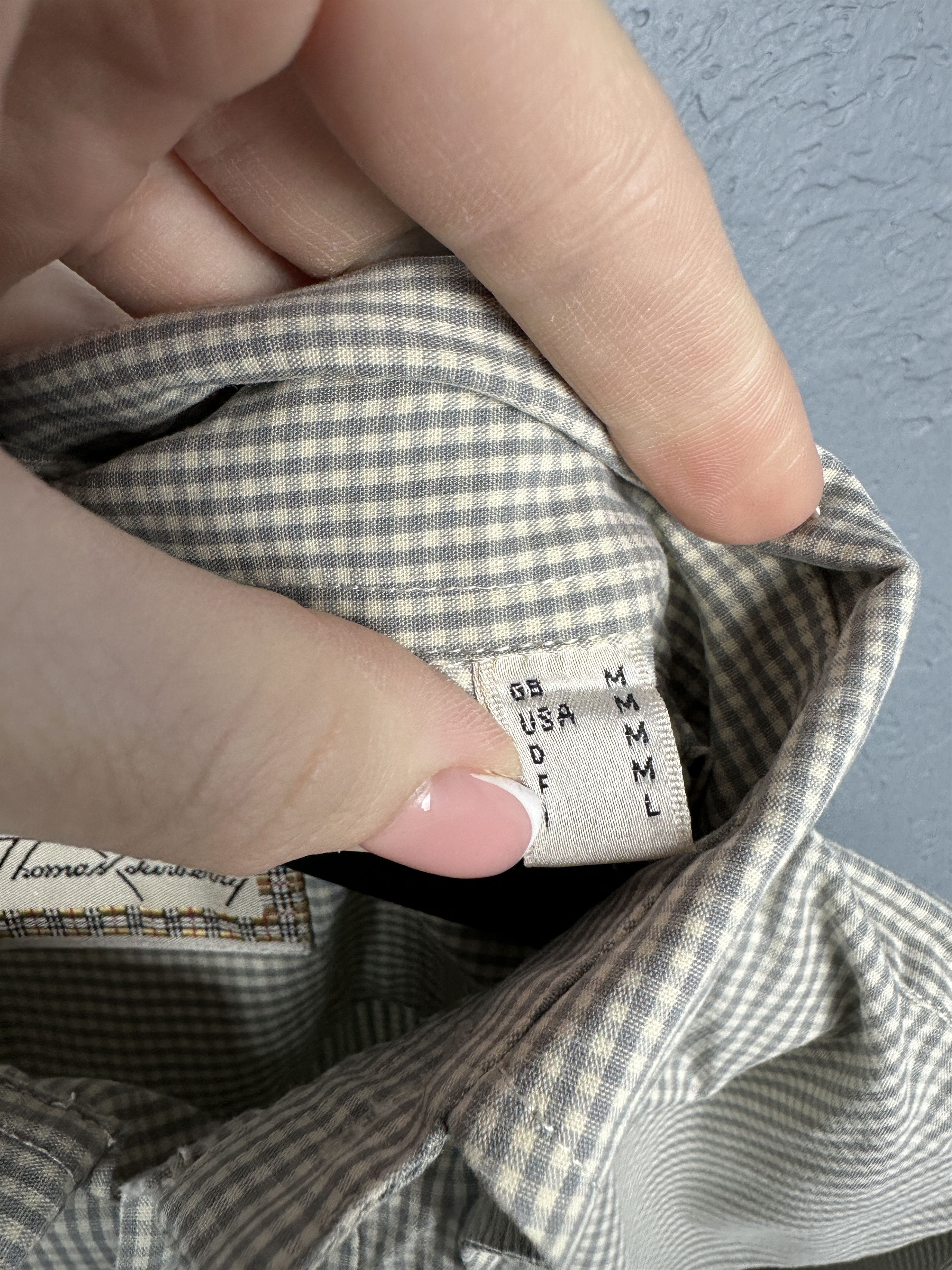 Burberry Thomas Burberry Mens Long Sleeve Check Shirt Size US M / EU 48-50 / 2 - 5 Thumbnail