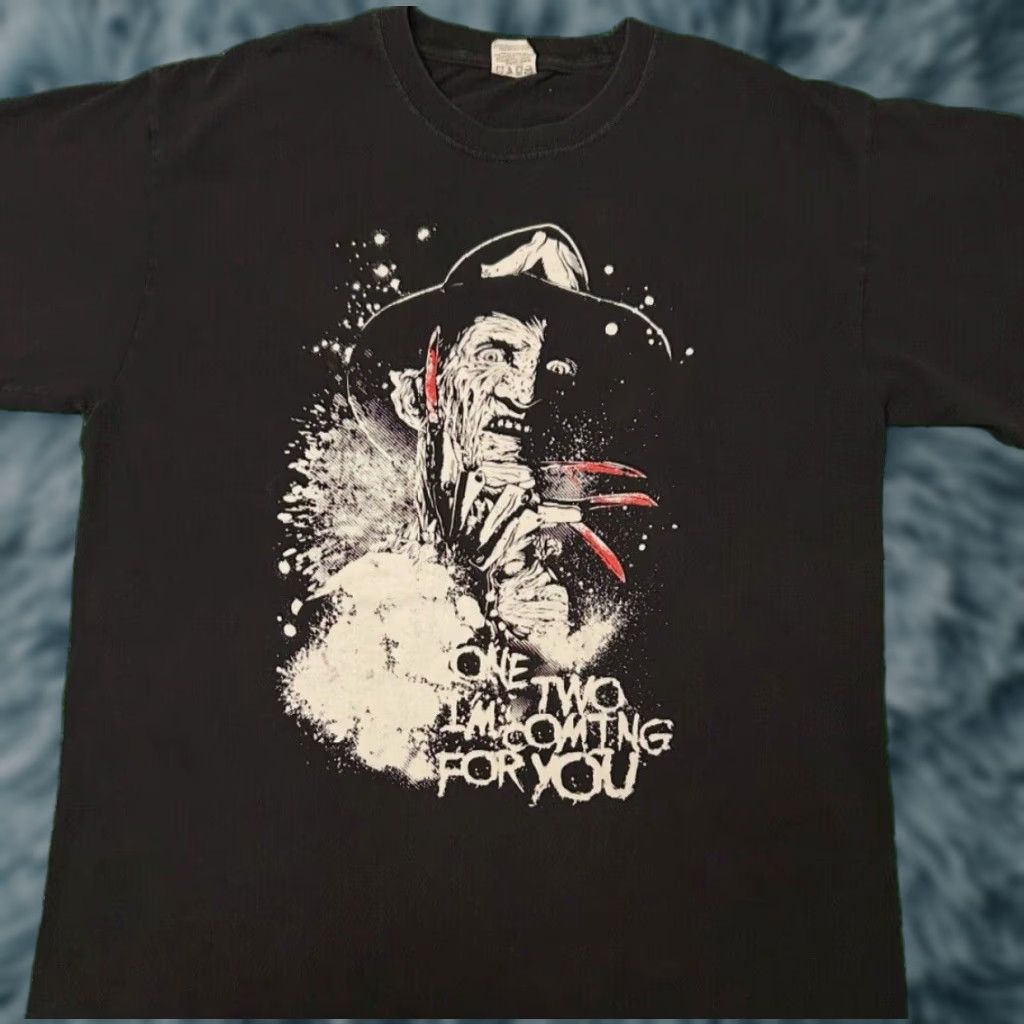 Vintage VINTAGE Freddy Krueger Horror Movie Vintage Shirt Mens Large 90s Y2K Black Short Sleeve T-Shirt Mens Size US L / EU 52-54 / 3 - 1 Thumbnail