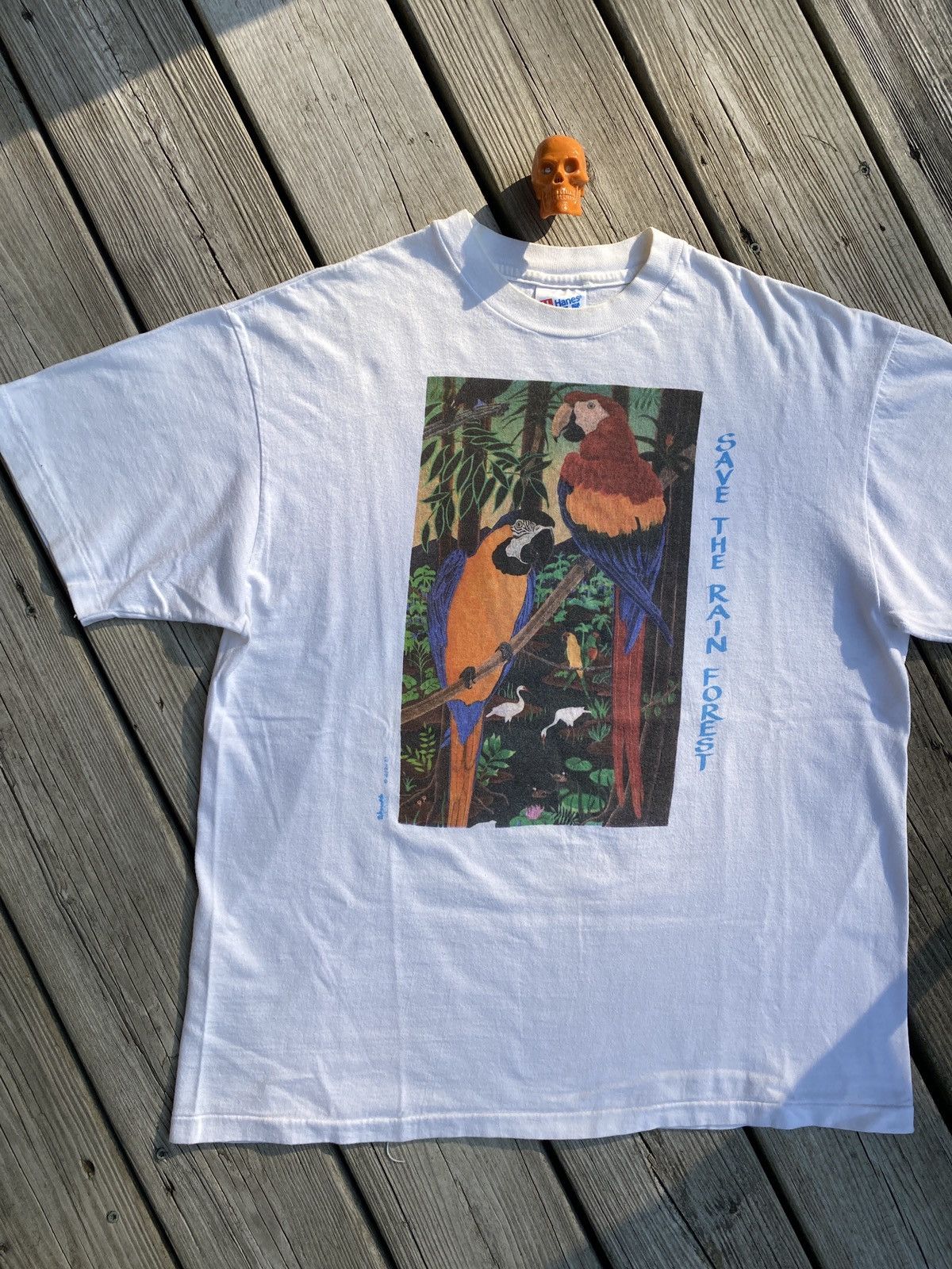 Vintage Save the Rainforest nature art shirt sz L Size US L / EU 52-54 / 3 - 1 Thumbnail