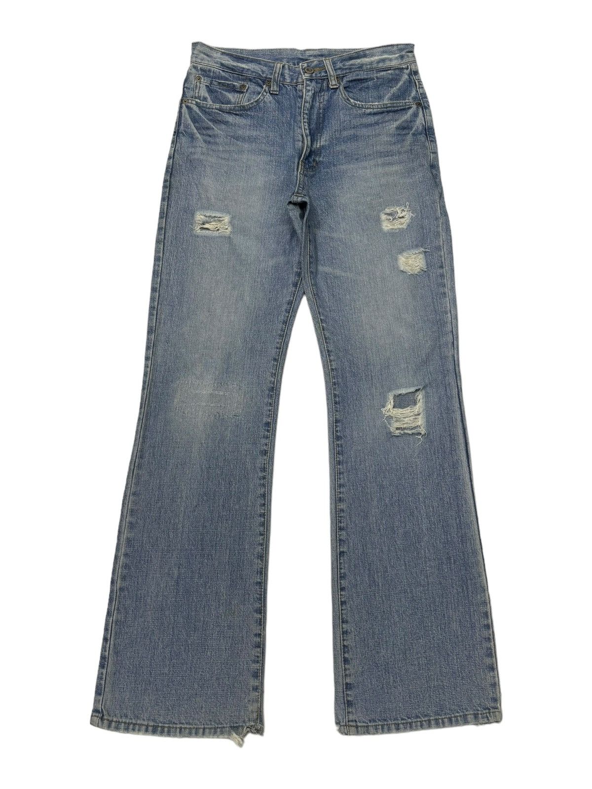 Yohji Yamamoto RARE‼️YOHJI YAMAMOTO AAR FLARE DISTRESS RIPS DENIM JEANS Size US 30 / EU 46 - 7 Thumbnail