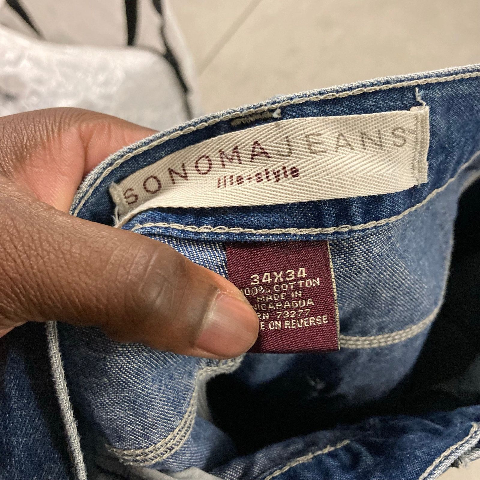 Sonoma × Vintage vintage y2k Sonoma carpenter cargo jeans 34x34 Size US 34 / EU 50 - 5 Thumbnail