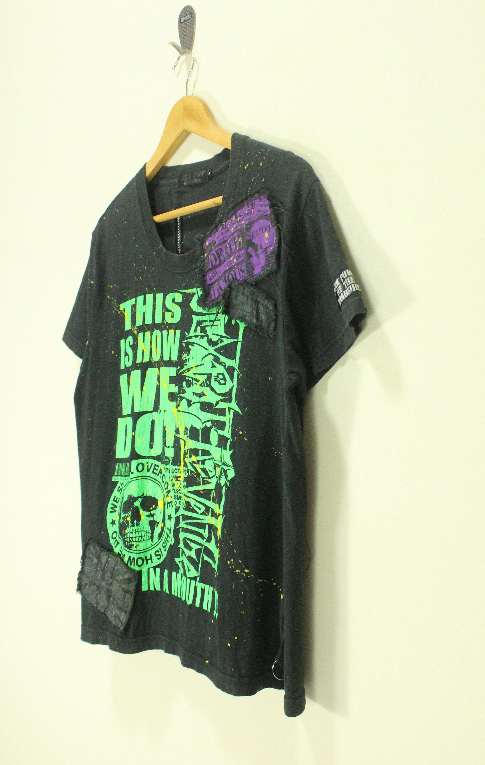 If Six Was Nine × Le Grande Bleu (L.G.B.) × Tornado Mart SEX POT REVENGE T Shirt Punk Style Patches Zipper Size US M / EU 48-50 / 2 - 5 Thumbnail