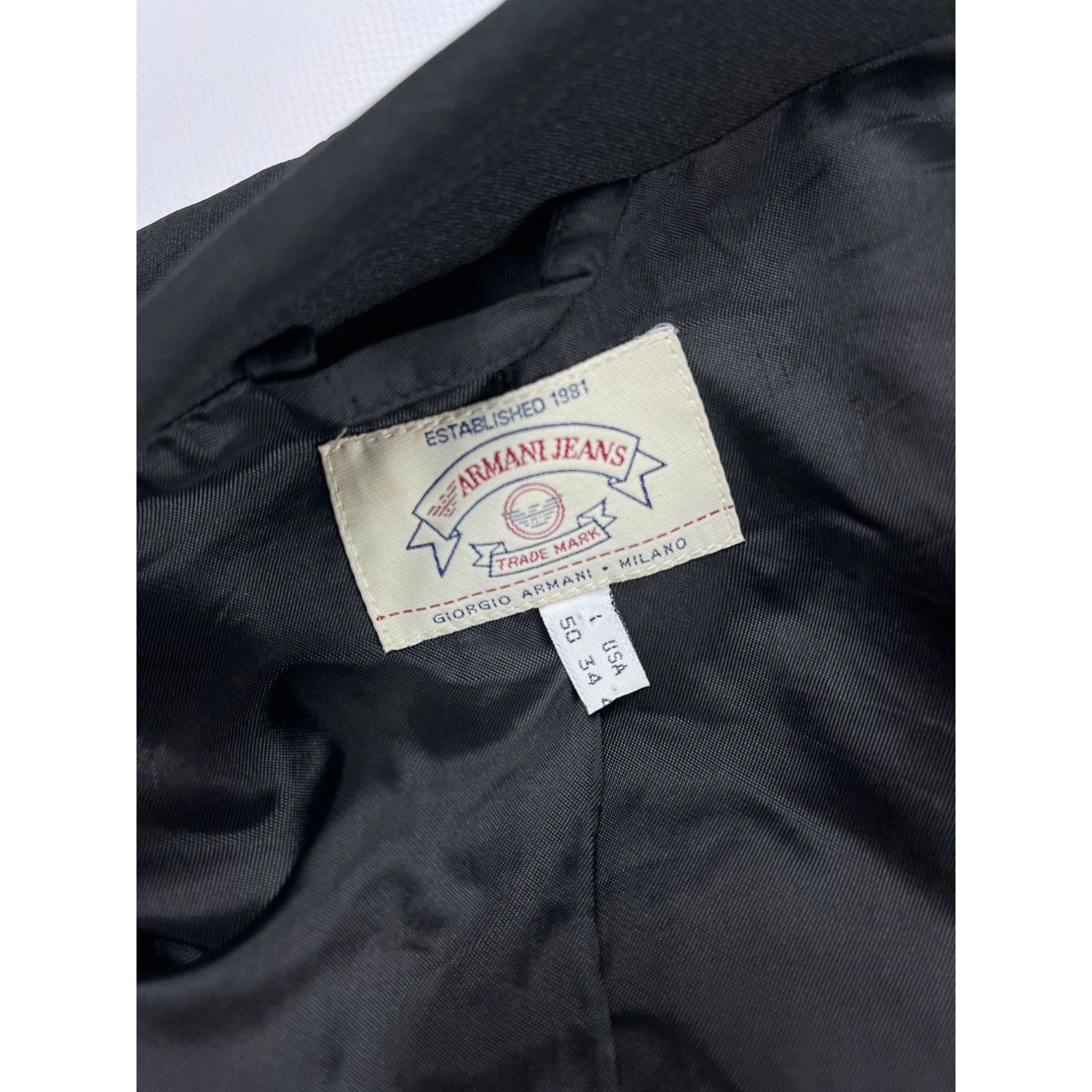 Armani × Emporio Armani × Giorgio Armani Armani Jeans Mens Black Blazer Size 50 S Made In Italy Size 50S - 2 Thumbnail