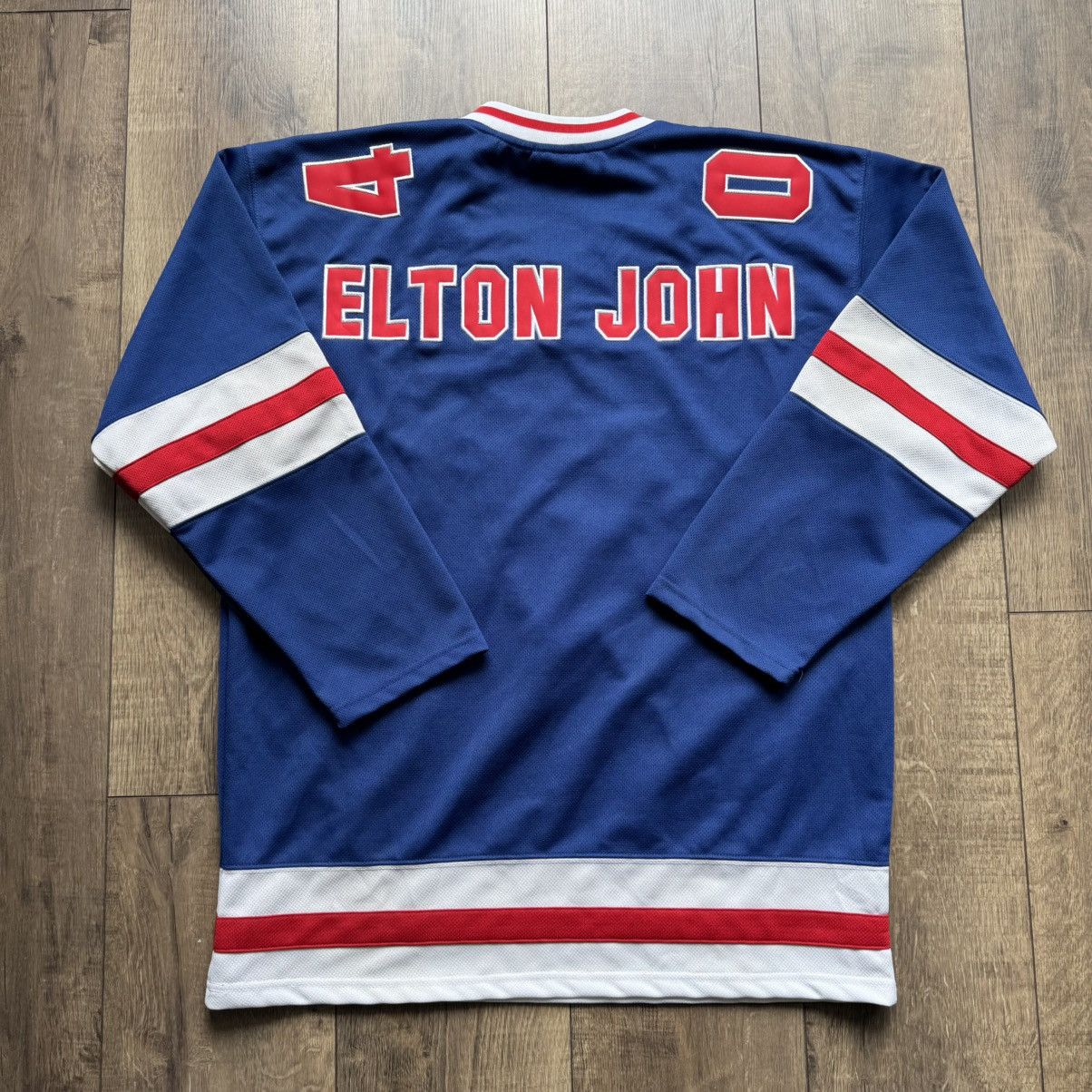 Band Tees Vintage Elton John Hockey Band Jersey Merch 90s NHL rock Size US M / EU 48-50 / 2 - 8 Thumbnail