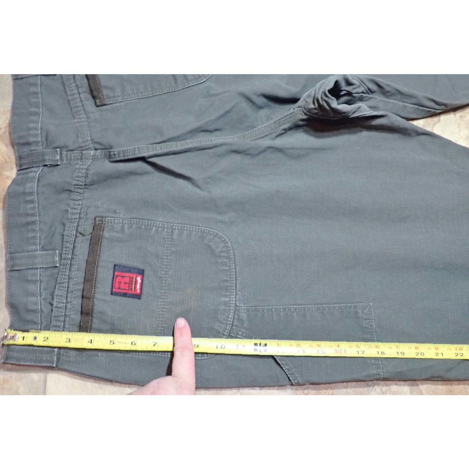 Wrangler VINTAGE Wrangler RIGGS Workwear Carpenter Pants Mens 42 Green Blue Ripstop Denim Outdoor Workwear 90s Size US 42 / EU 58 - 7 Thumbnail